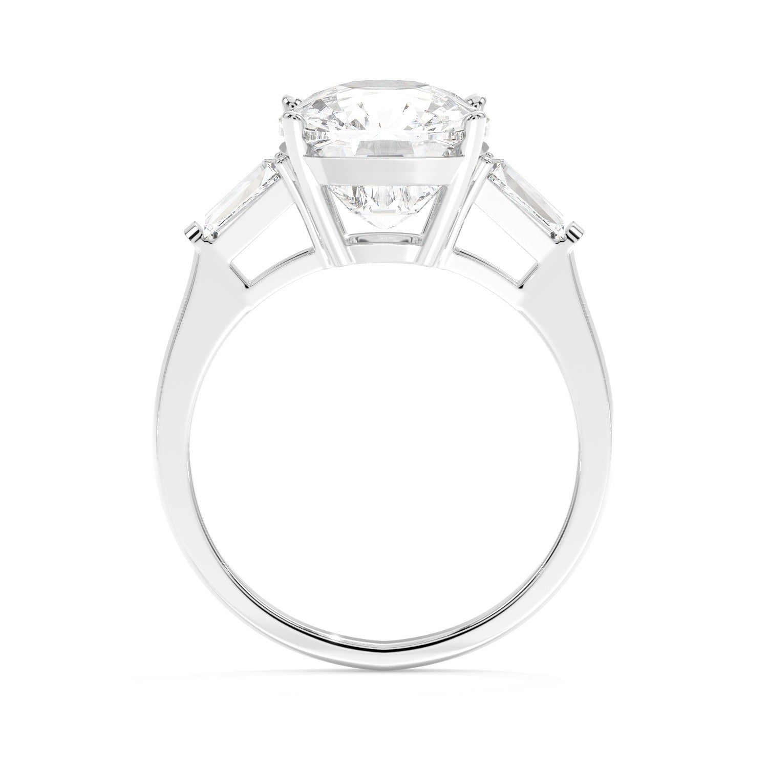 Framed Cushion Ring - White Gold#Metal Colour_White Gold