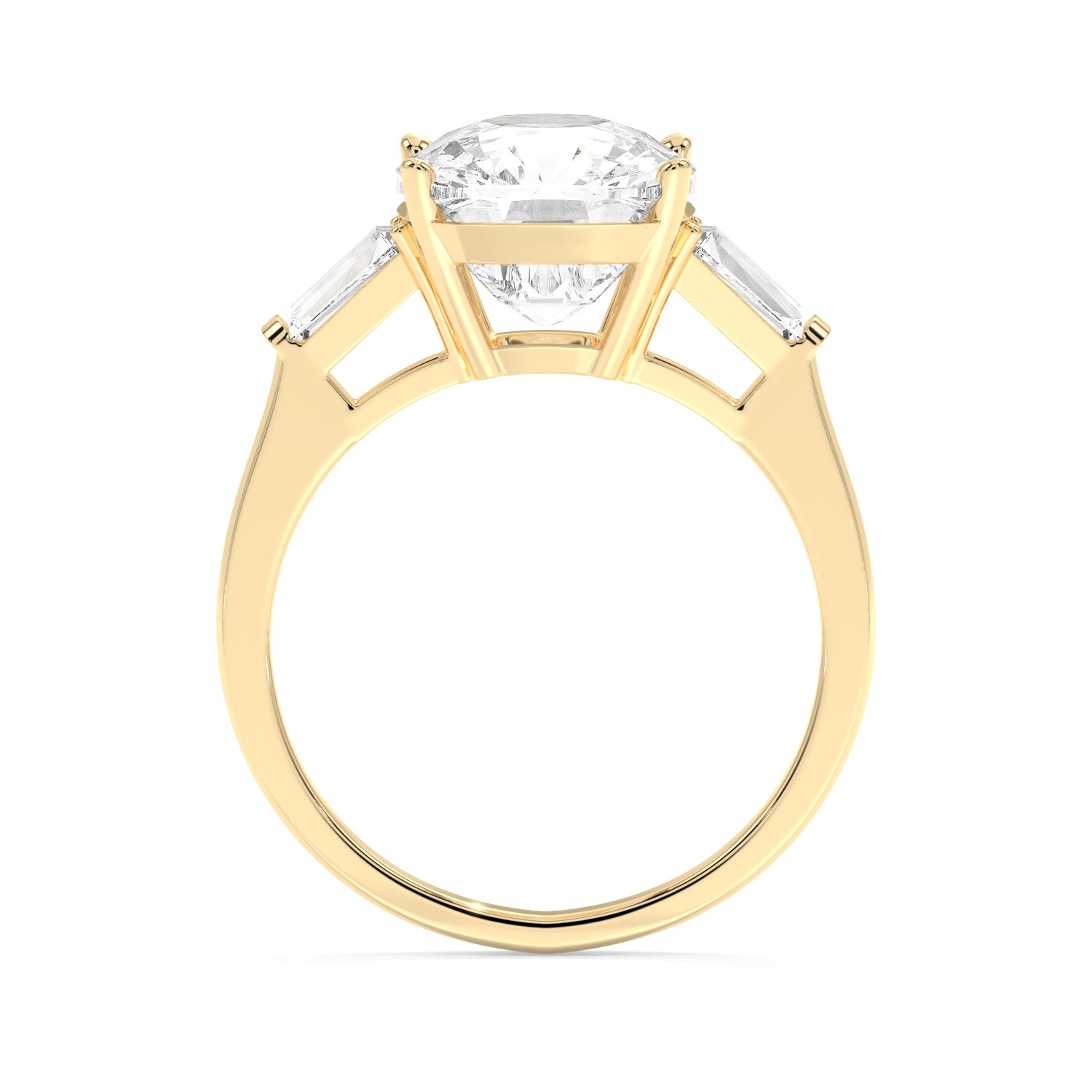 Framed Cushion Ring - Yellow Gold#Metal Colour_Yellow Gold