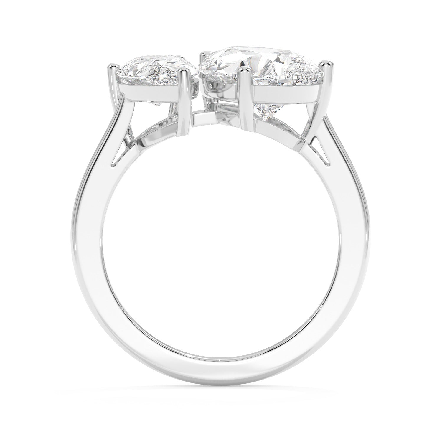 Pear Toi Et Moi Ring - White Gold#Metal Colour_White Gold