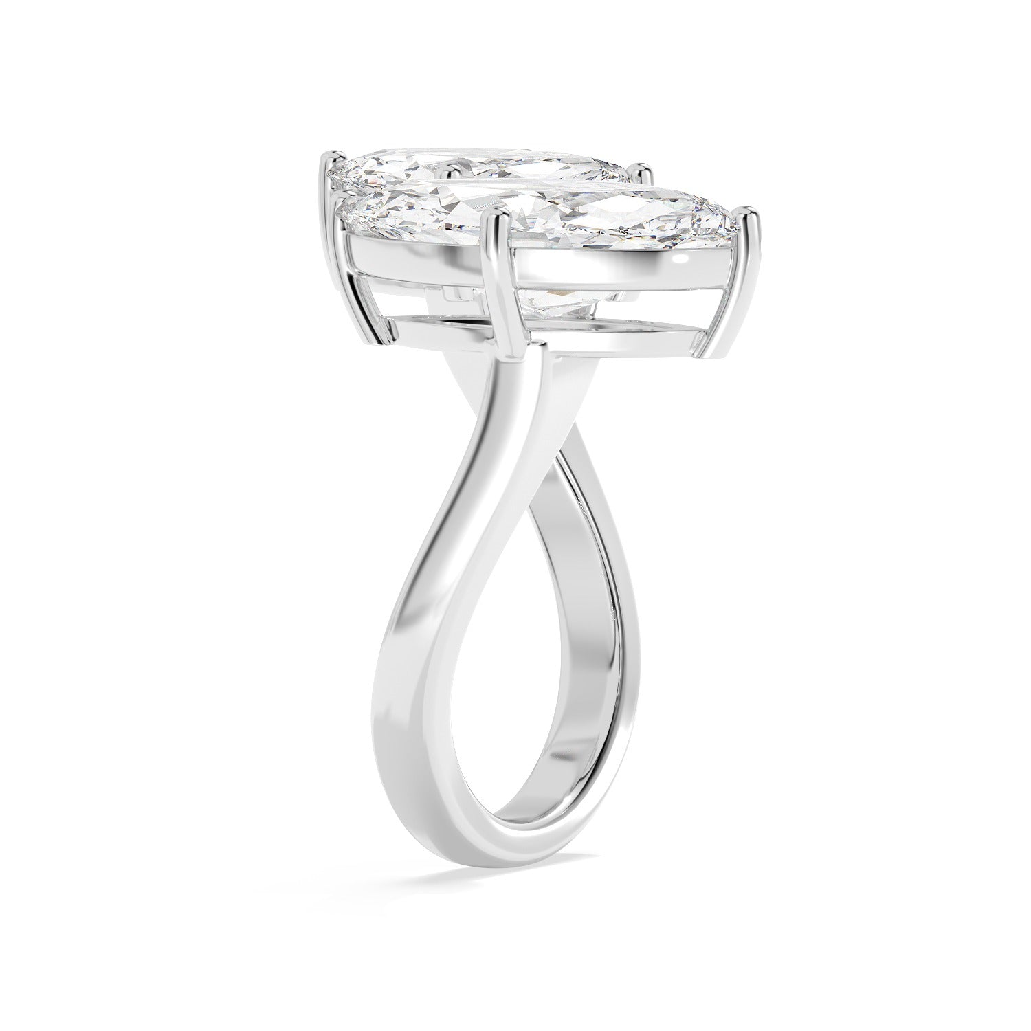 Marquise Duet Ring - White Gold#Metal Colour_White Gold
