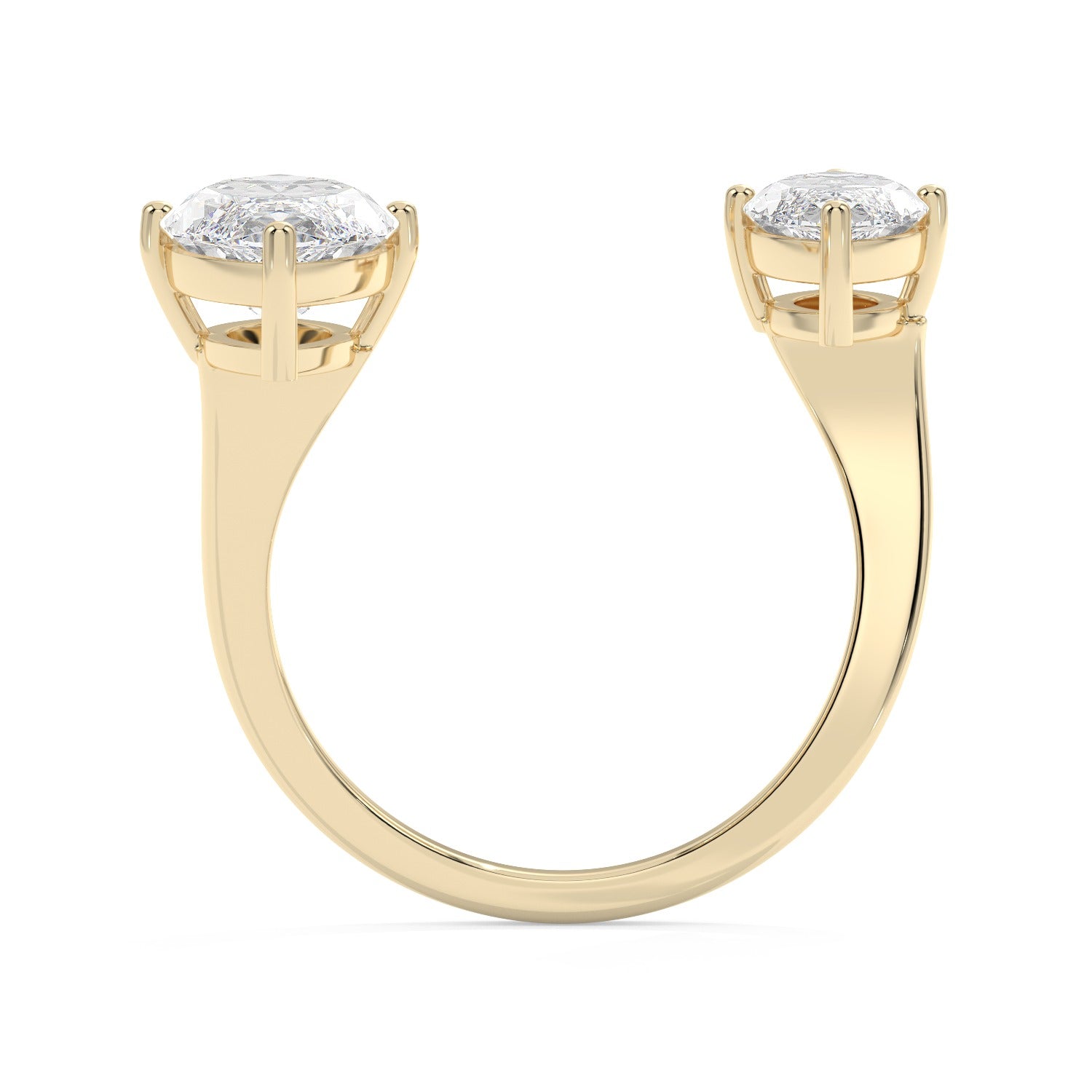 Marquise Duet Ring - Yellow Gold#Metal Colour_Yellow Gold