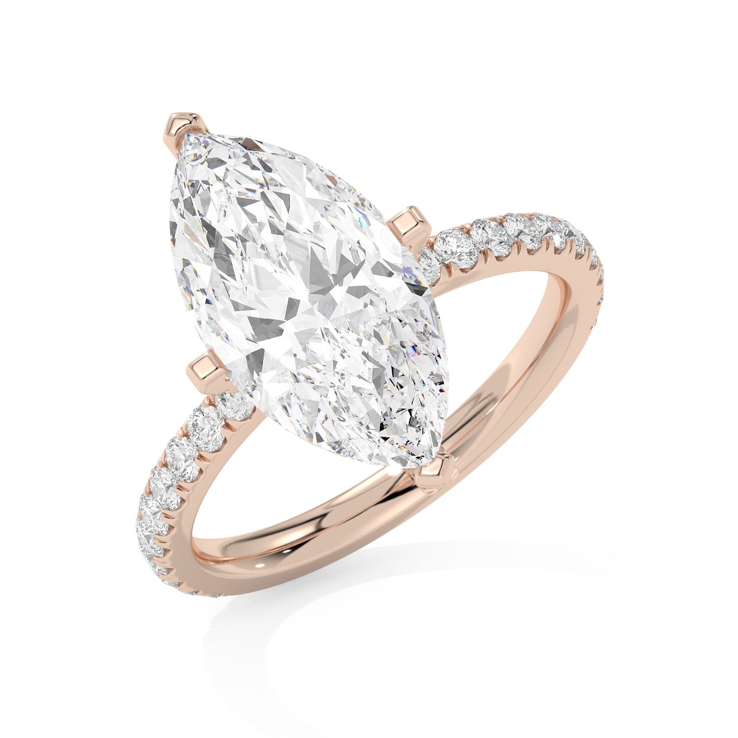 Marquise Line Ring - Rose Gold#Metal Colour_Rose Gold
