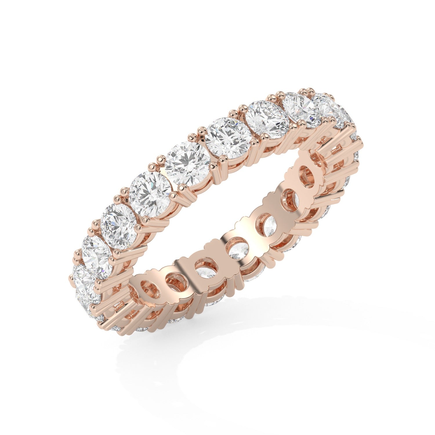 Round Eternity Ring - Rose Gold#Metal Colour_Rose Gold