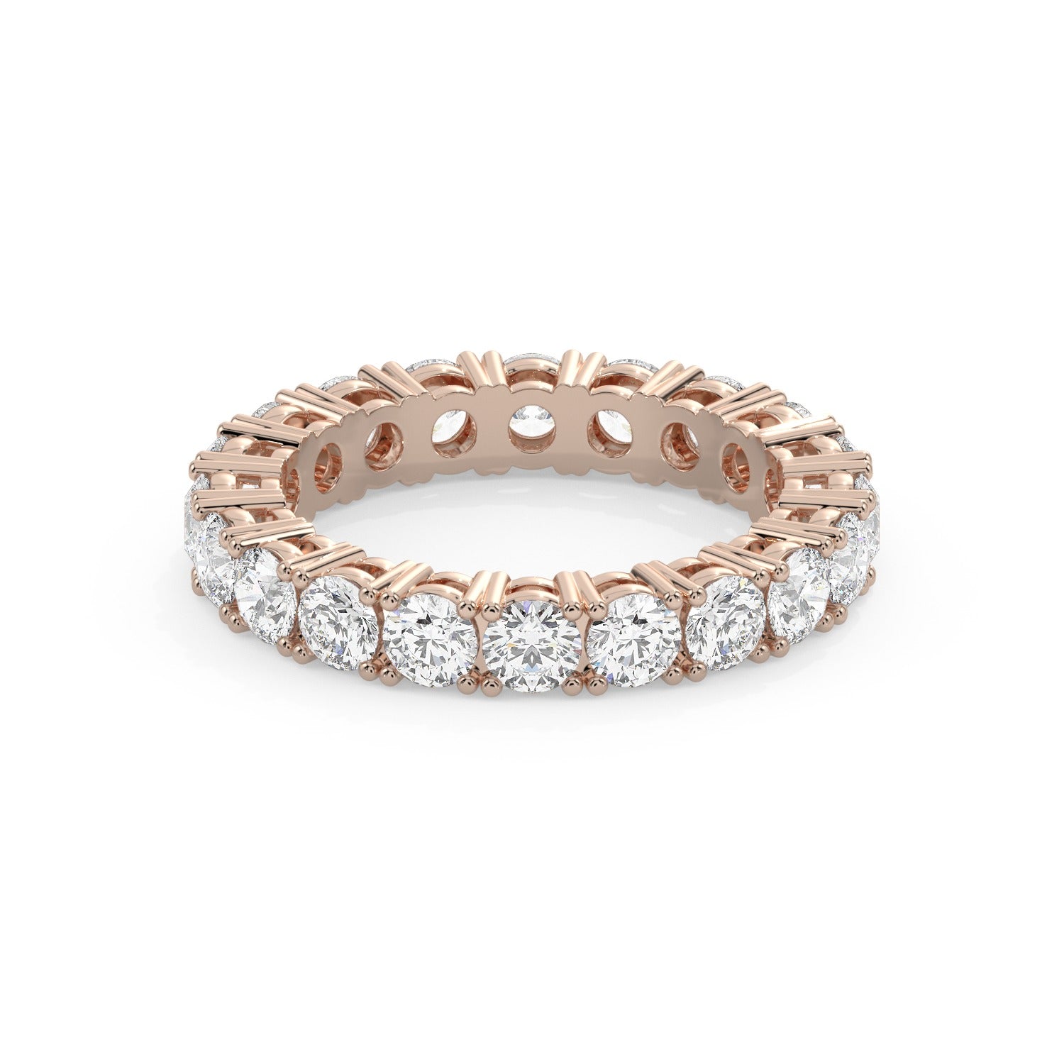 Round Eternity Ring - Rose Gold#Metal Colour_Rose Gold