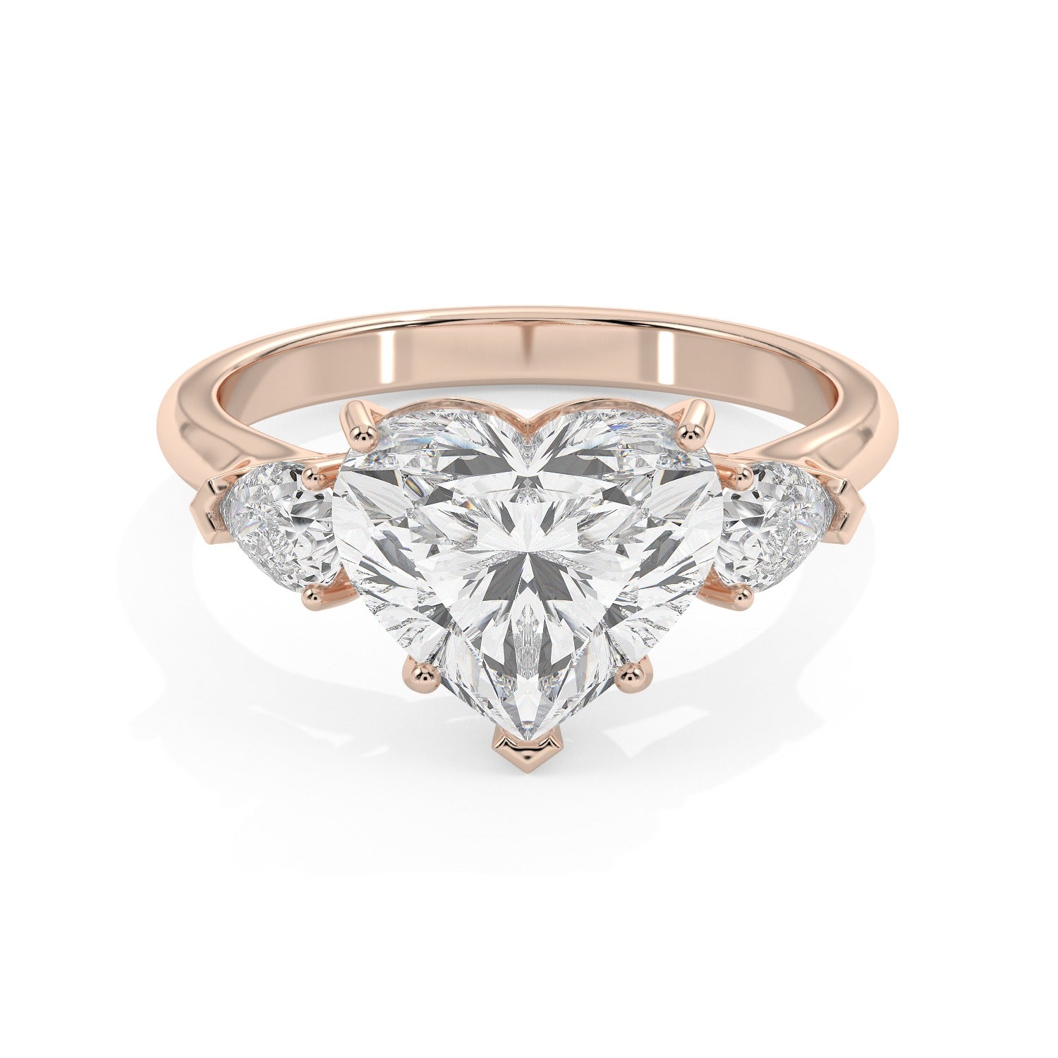 Framed Heart Ring - Rose Gold#Metal Colour_Rose Gold