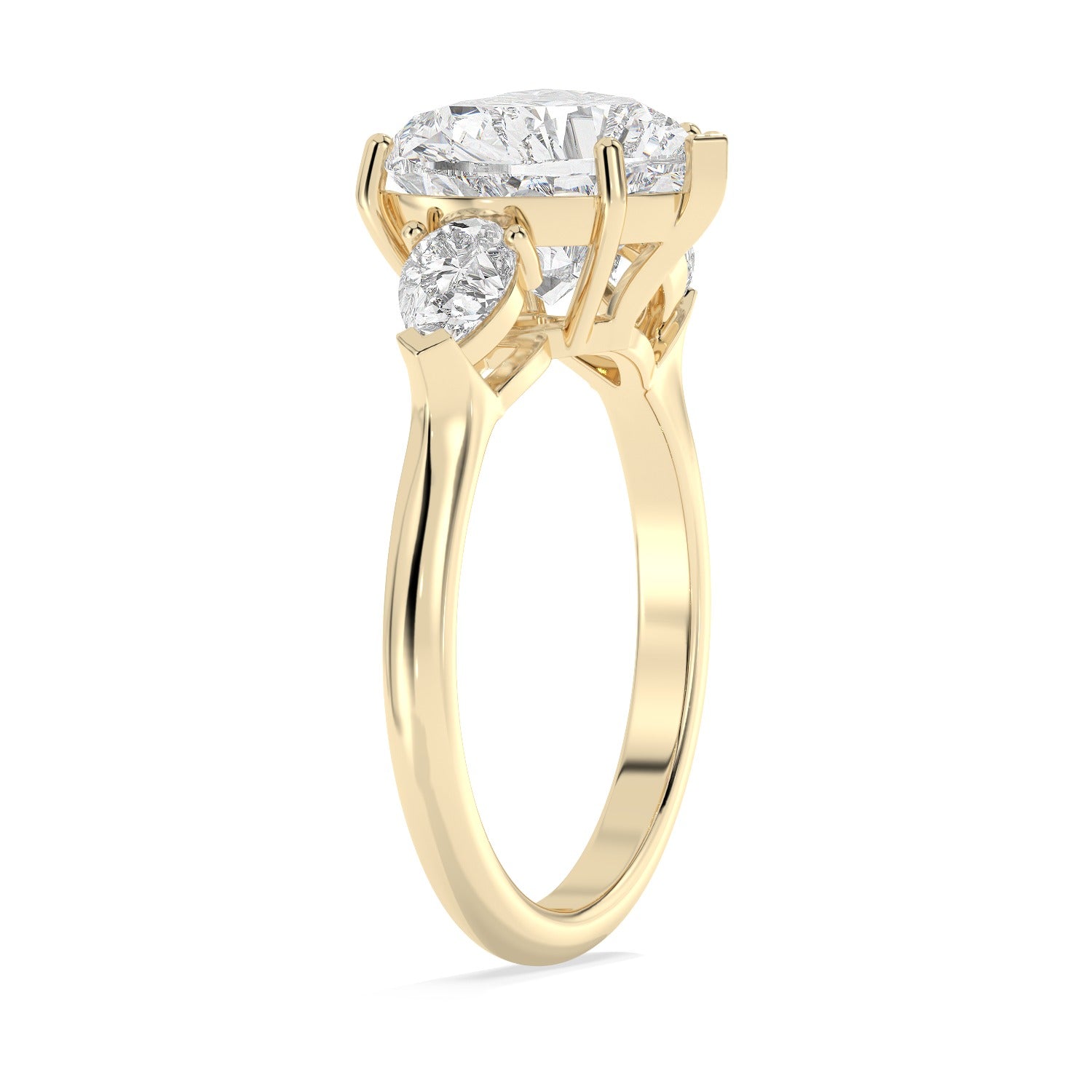 Framed Heart Ring - Yellow Gold#Metal Colour_Yellow Gold