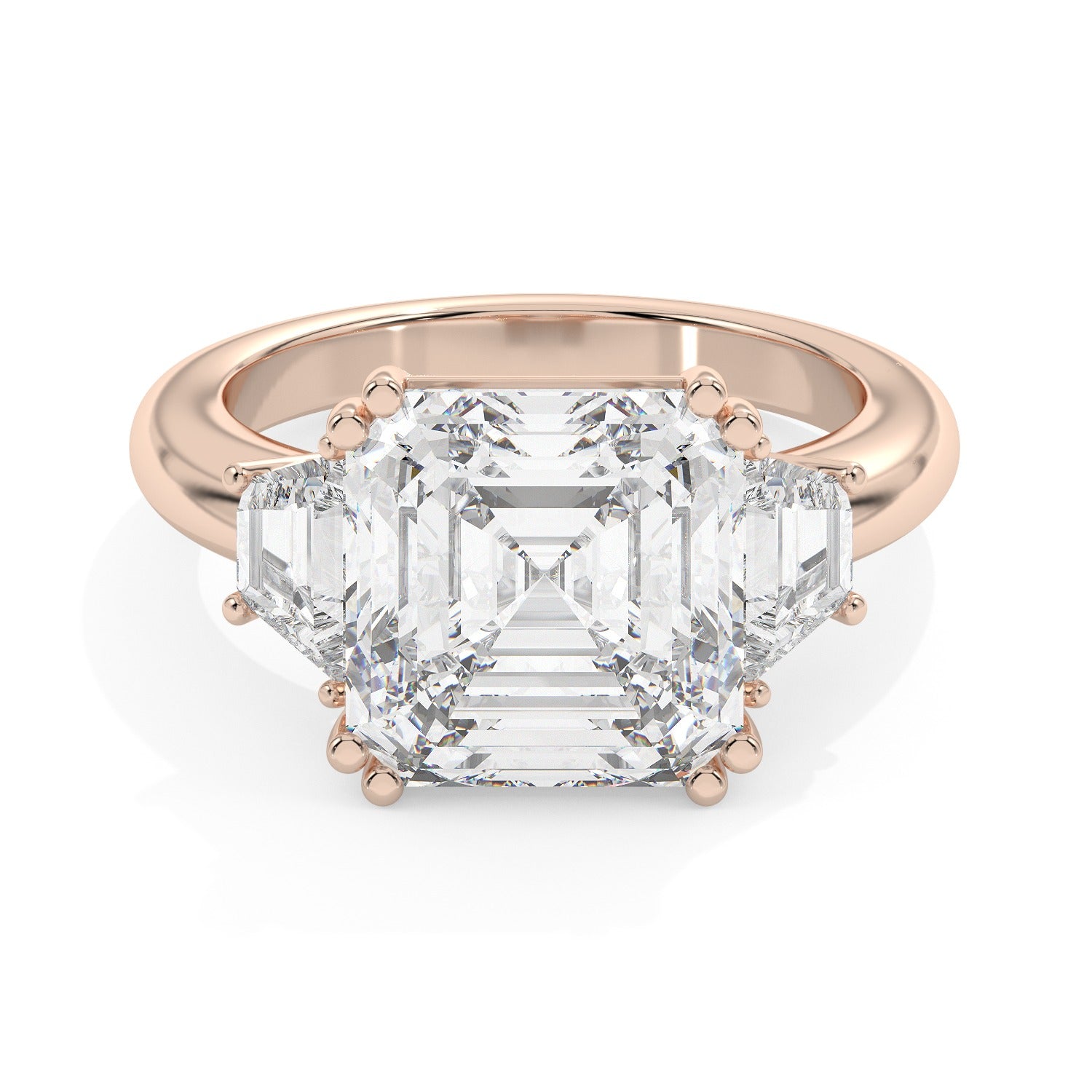 Baguette Set Ring - Rose Gold#Metal Colour_Rose Gold
