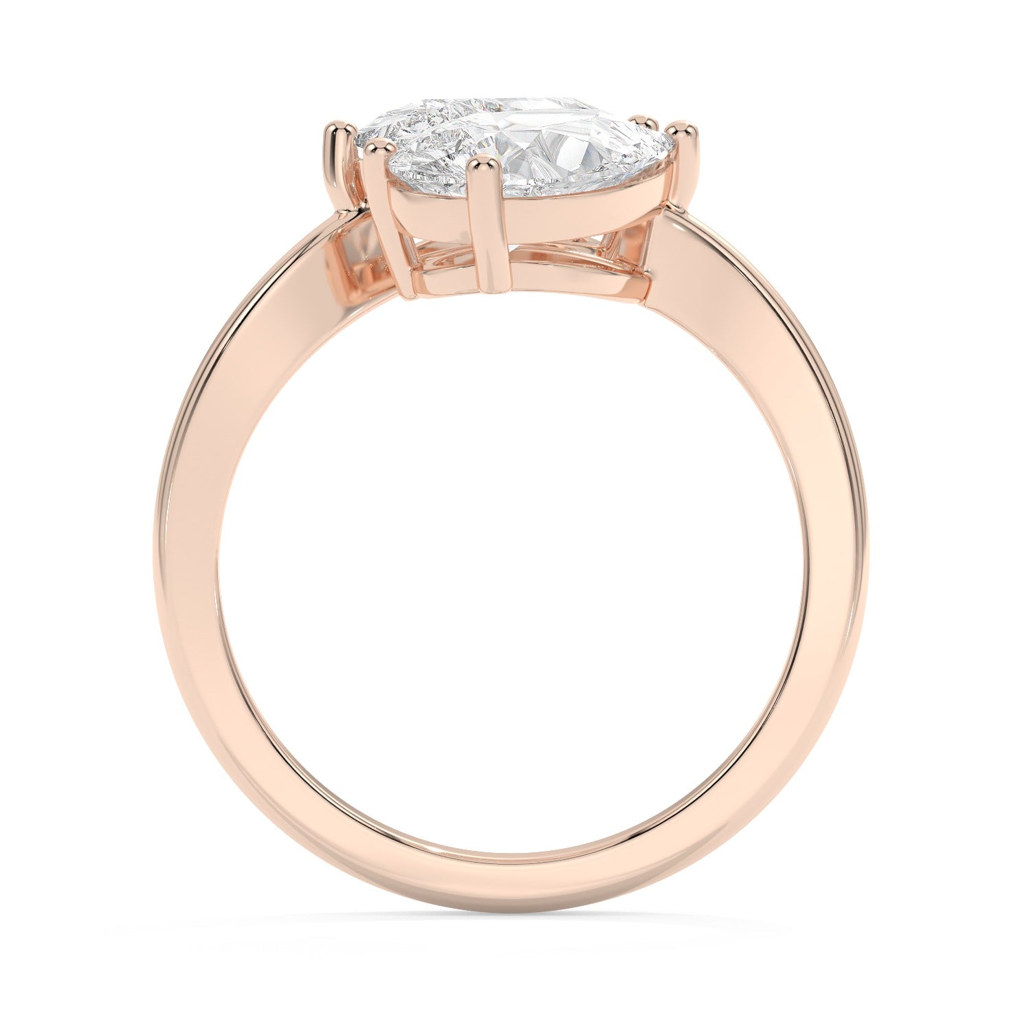 Pear Duet Ring - Rose Gold#Metal Colour_Rose Gold