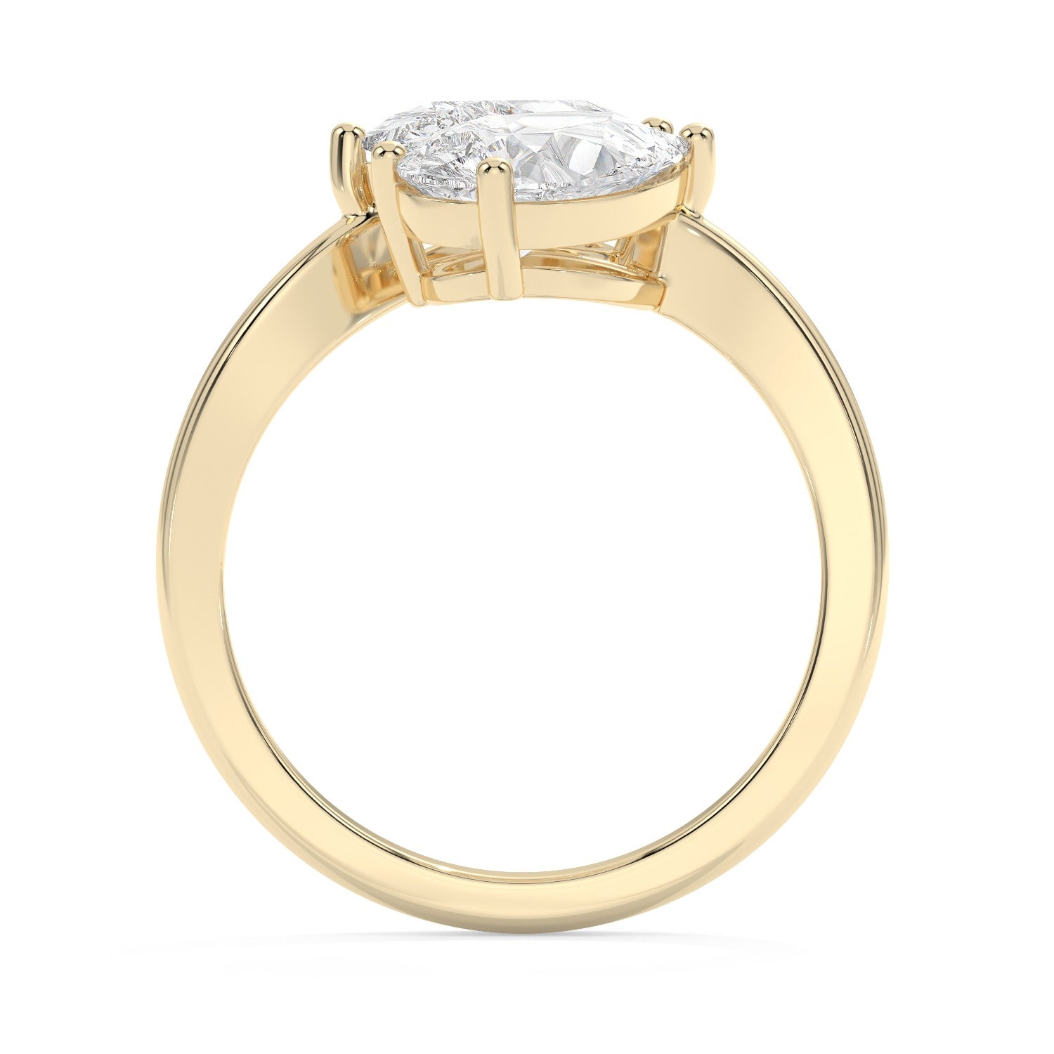 Pear Duet Ring - Yellow Gold#Metal Colour_Yellow Gold