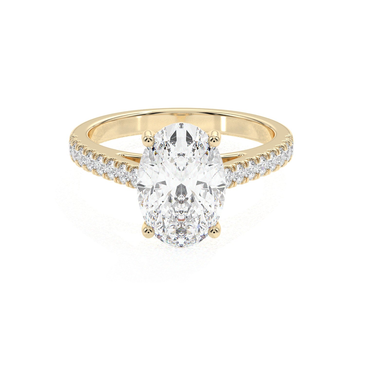 Oval Line Ring - Yellow Gold#Metal Colour_Yellow Gold