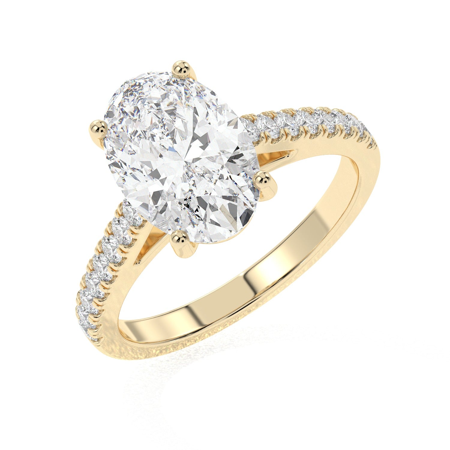 Oval Line Ring - Yellow Gold#Metal Colour_Yellow Gold