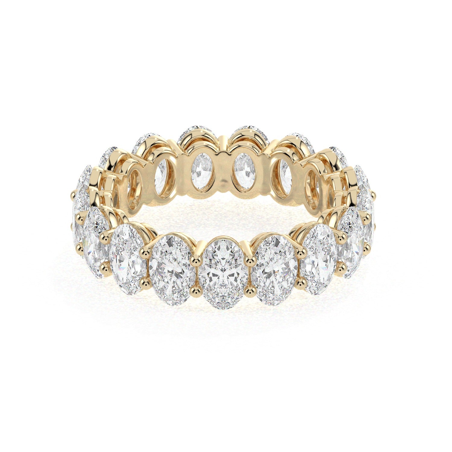 Oval Eternity Ring - Yellow Gold#Metal Colour_Yellow Gold