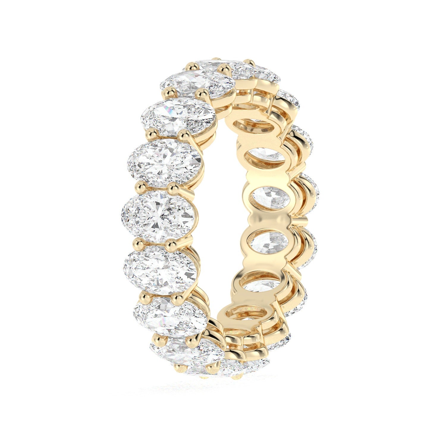 Oval Eternity Ring - Yellow Gold#Metal Colour_Yellow Gold
