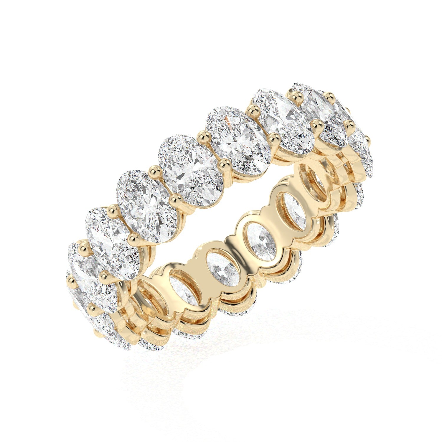 Oval Eternity Ring - Yellow Gold#Metal Colour_Yellow Gold