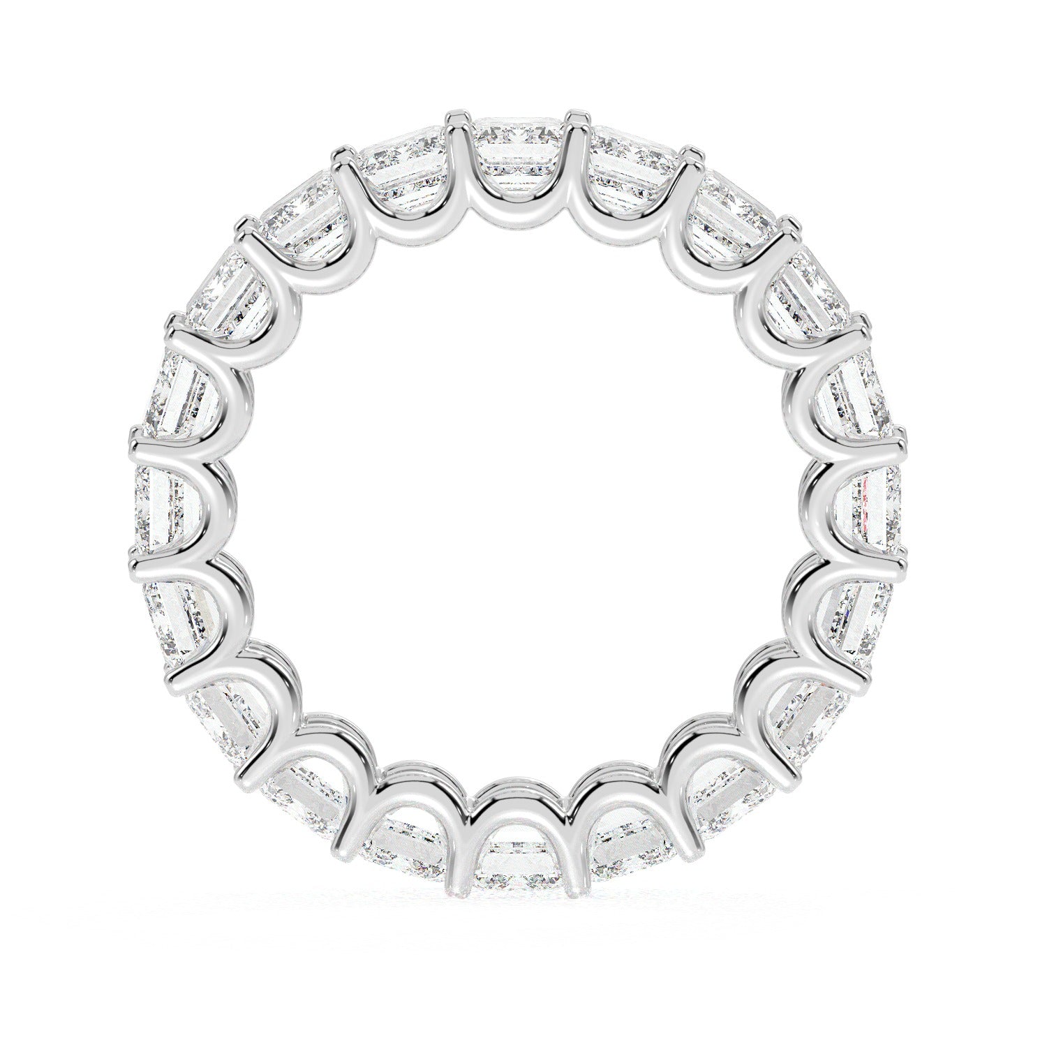 Emerald Eternity Ring - White Gold#Metal Colour_White Gold