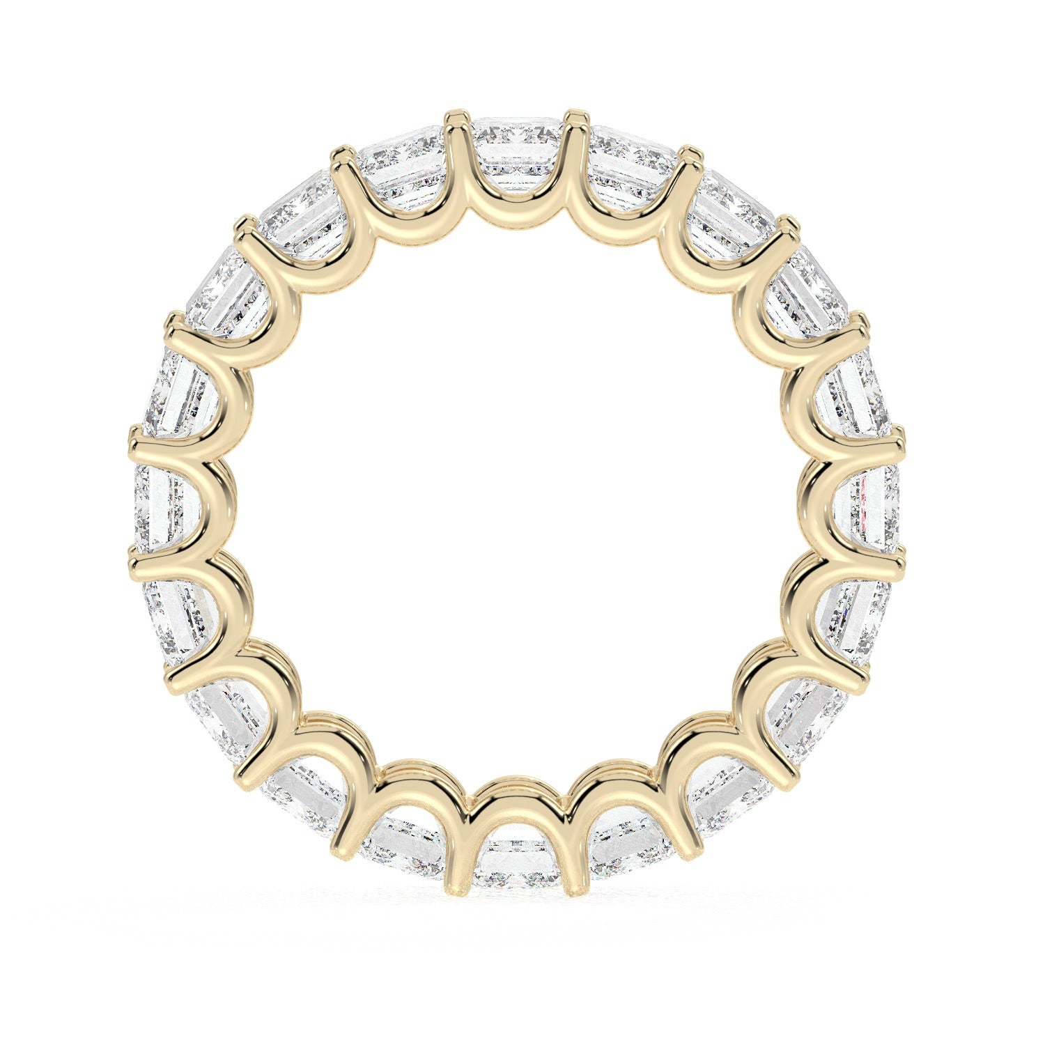 Emerald Eternity Ring - Yellow Gold#Metal Colour_Yellow Gold
