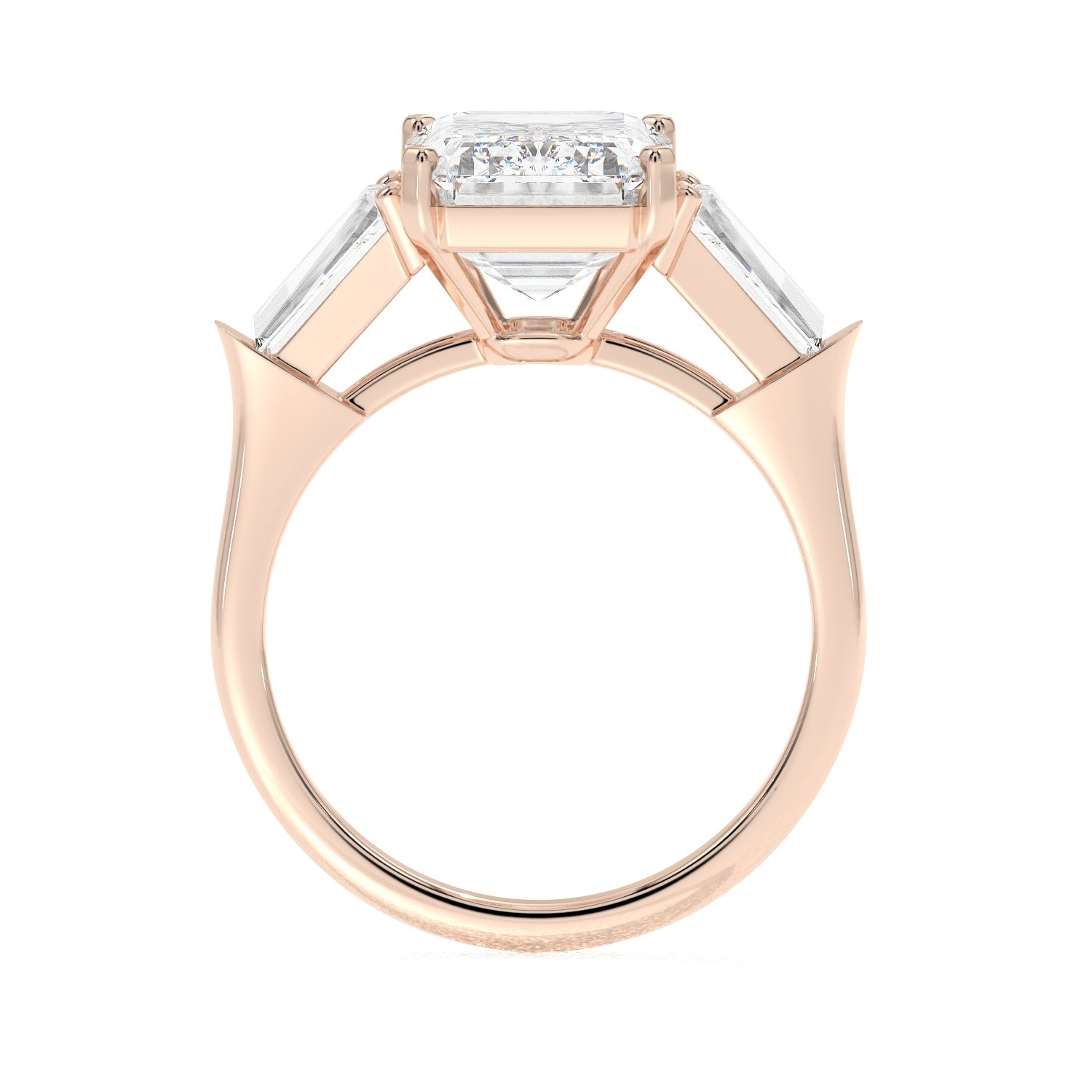 Framed Emerald Ring - Rose Gold#Metal Colour_Rose Gold