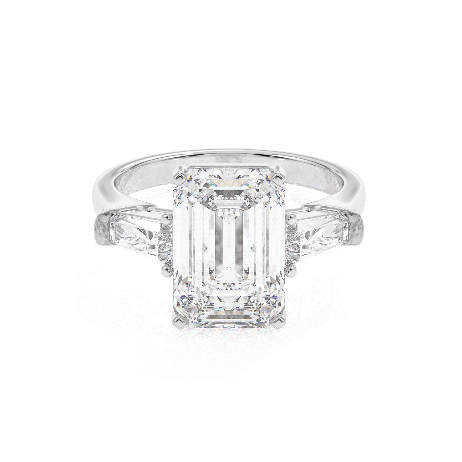 Framed Emerald Ring - White Gold#Metal Colour_White Gold
