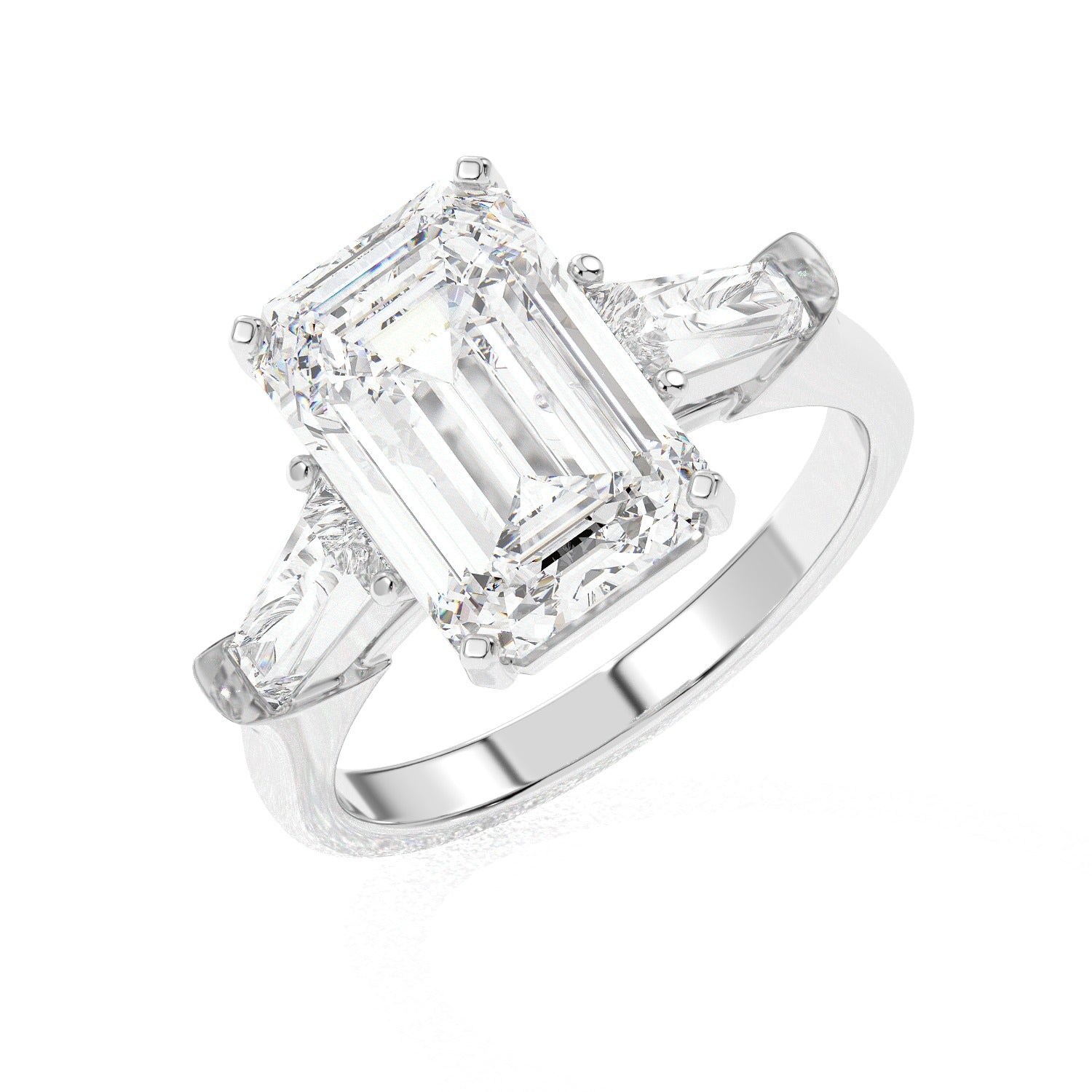 Framed Emerald Ring - White Gold#Metal Colour_White Gold