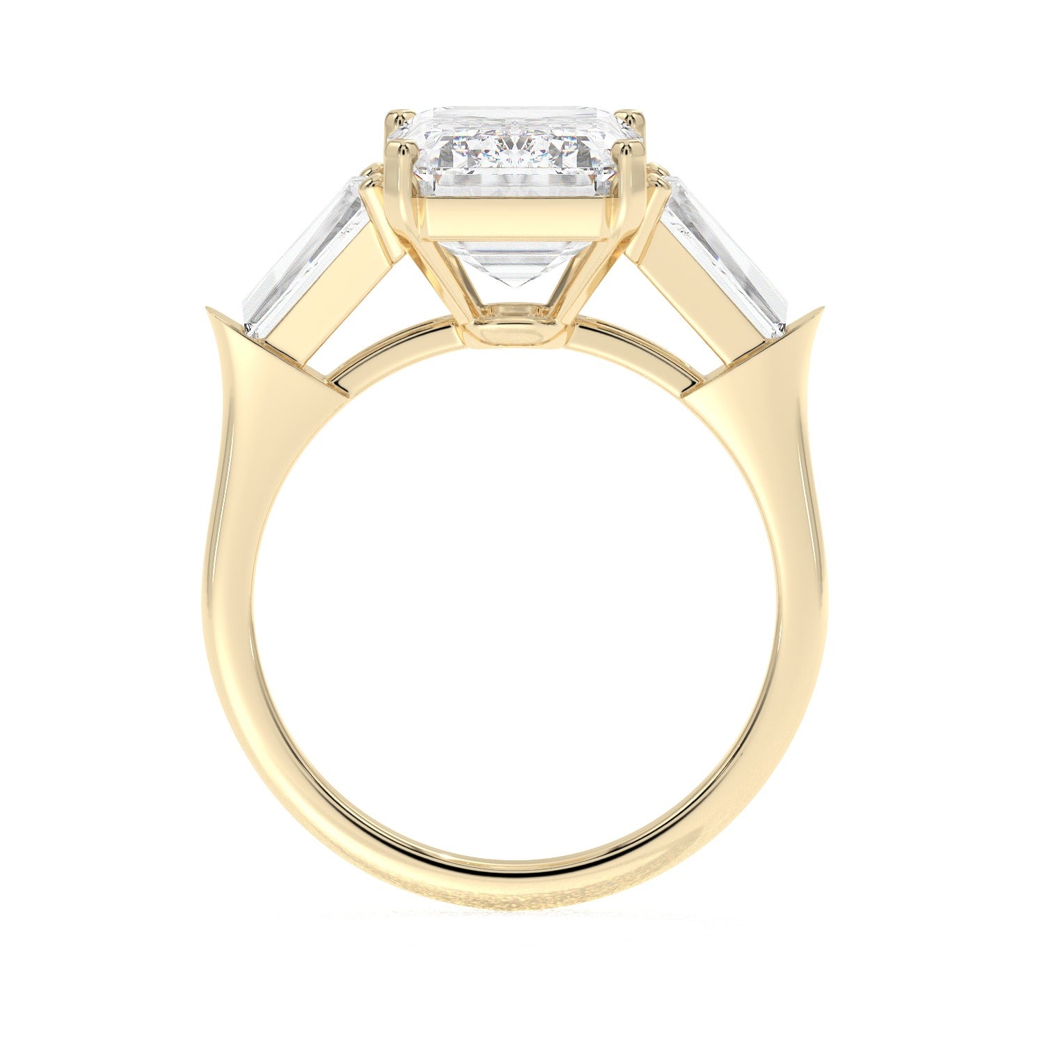 Framed Emerald Ring - Yellow Gold#Metal Colour_Yellow Gold