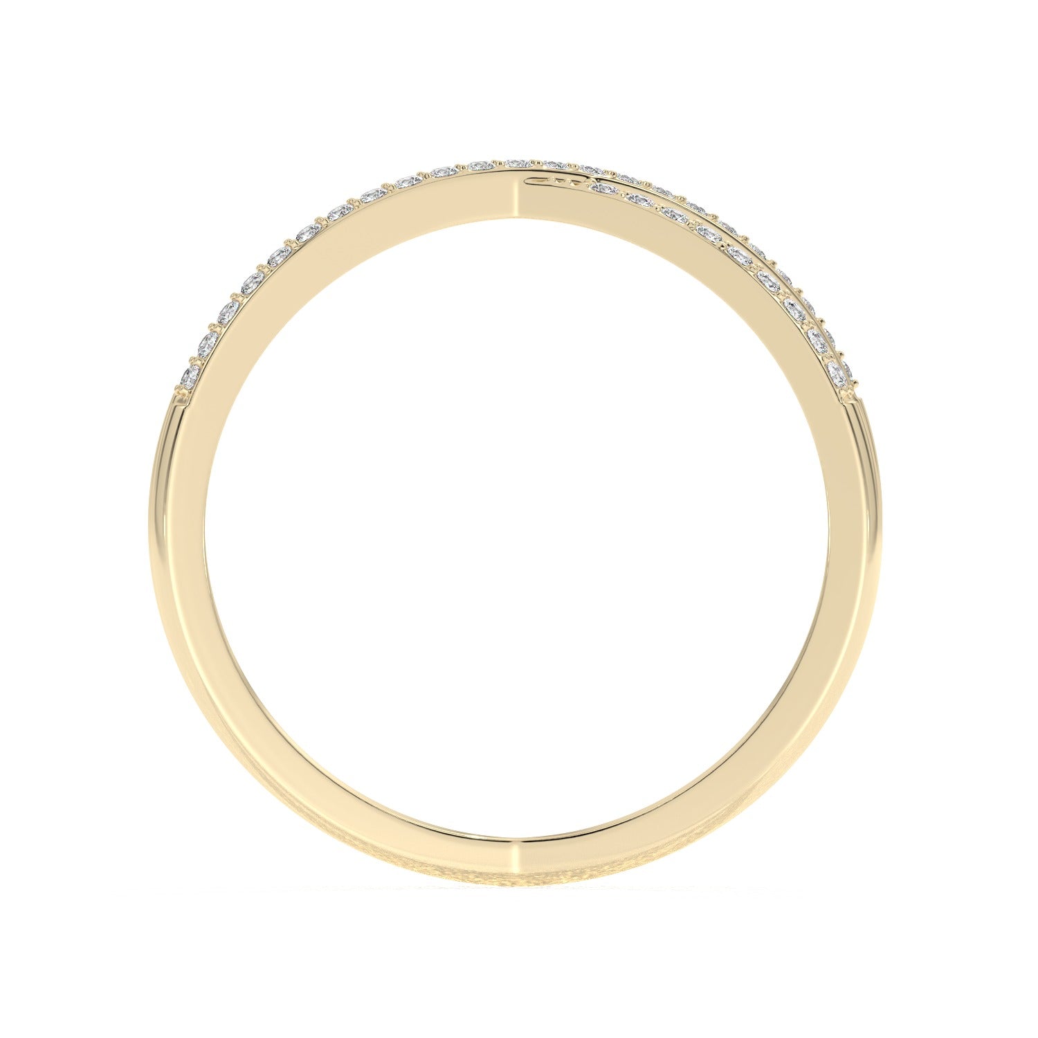 Crossed Band Ring - Yellow Gold#Metal Colour_Yellow Gold