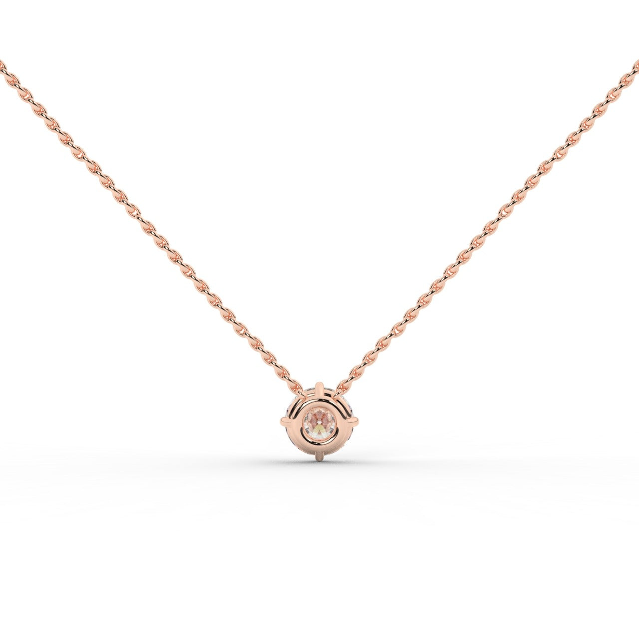 Audrey Diamond Pendant Necklace - Yellow Gold 5.85mm#Metal Colour_Yellow Gold#Stone Size_5.85mm