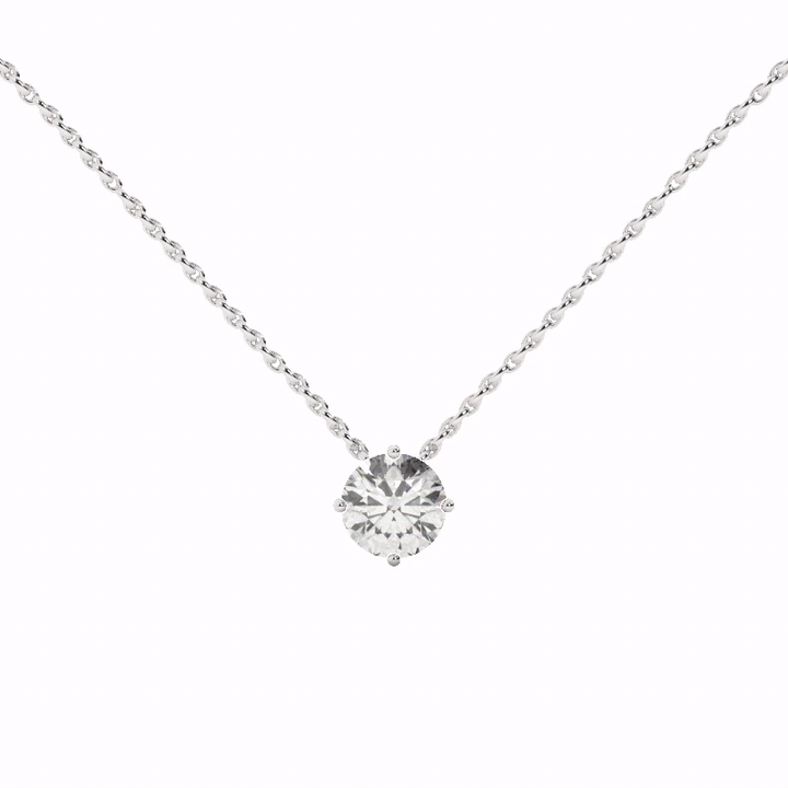 Audrey Diamond Pendant Necklace - 5.85mm video#Stone Size_5.85mm