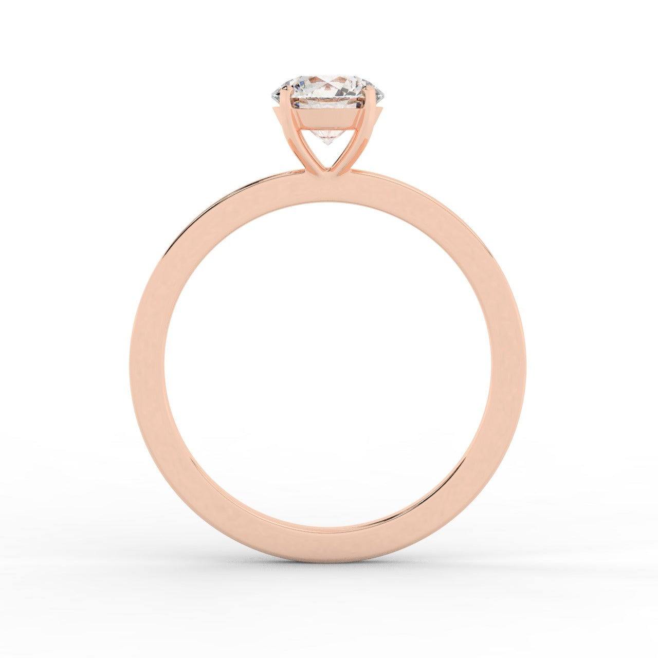 Audrey Diamond Ring - Rose Gold 5.85mm#Metal Colour_Rose Gold#Stone Size_5.85mm
