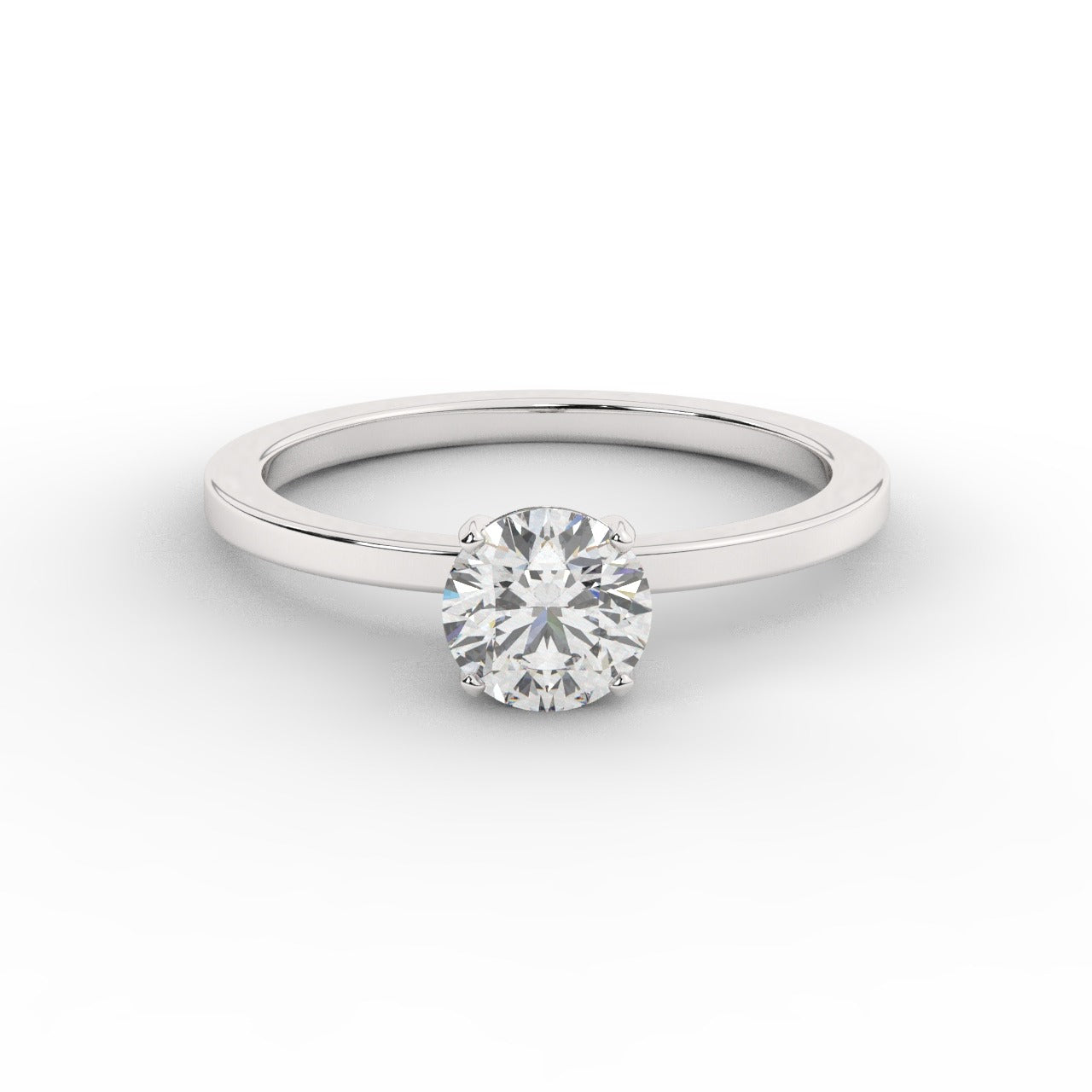 Audrey Diamond Ring - White Gold 5.85mm#Metal Colour_White Gold#Stone Size_5.85mm