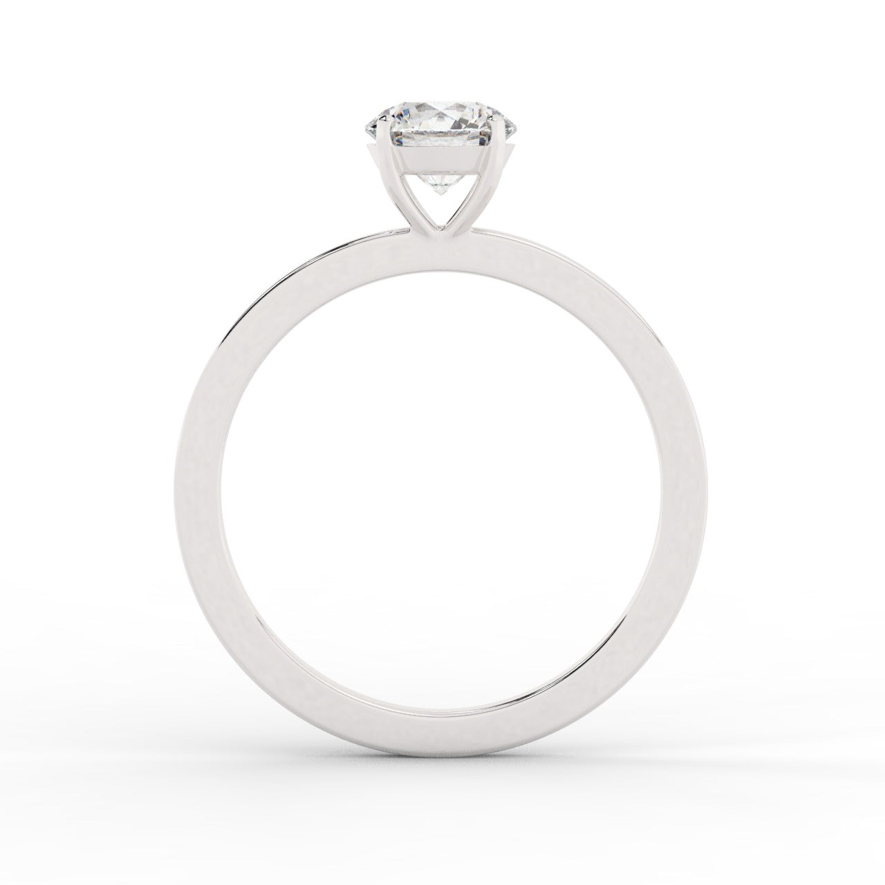 Audrey Diamond Ring - White Gold 5.85mm#Metal Colour_White Gold#Stone Size_5.85mm