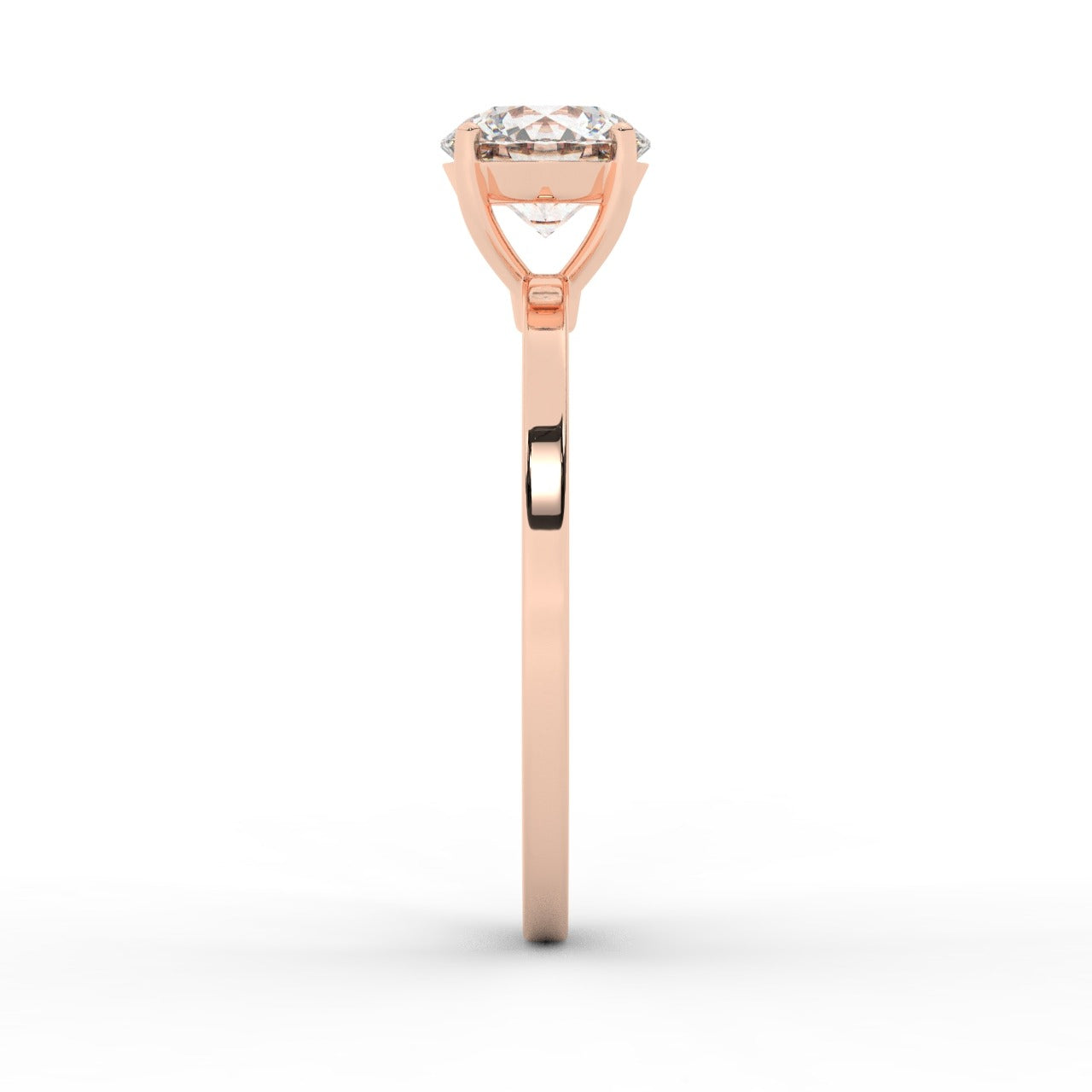 Audrey Diamond Ring - Rose Gold 6.5mm#Metal Colour_Rose Gold#Stone Size_6.5mm