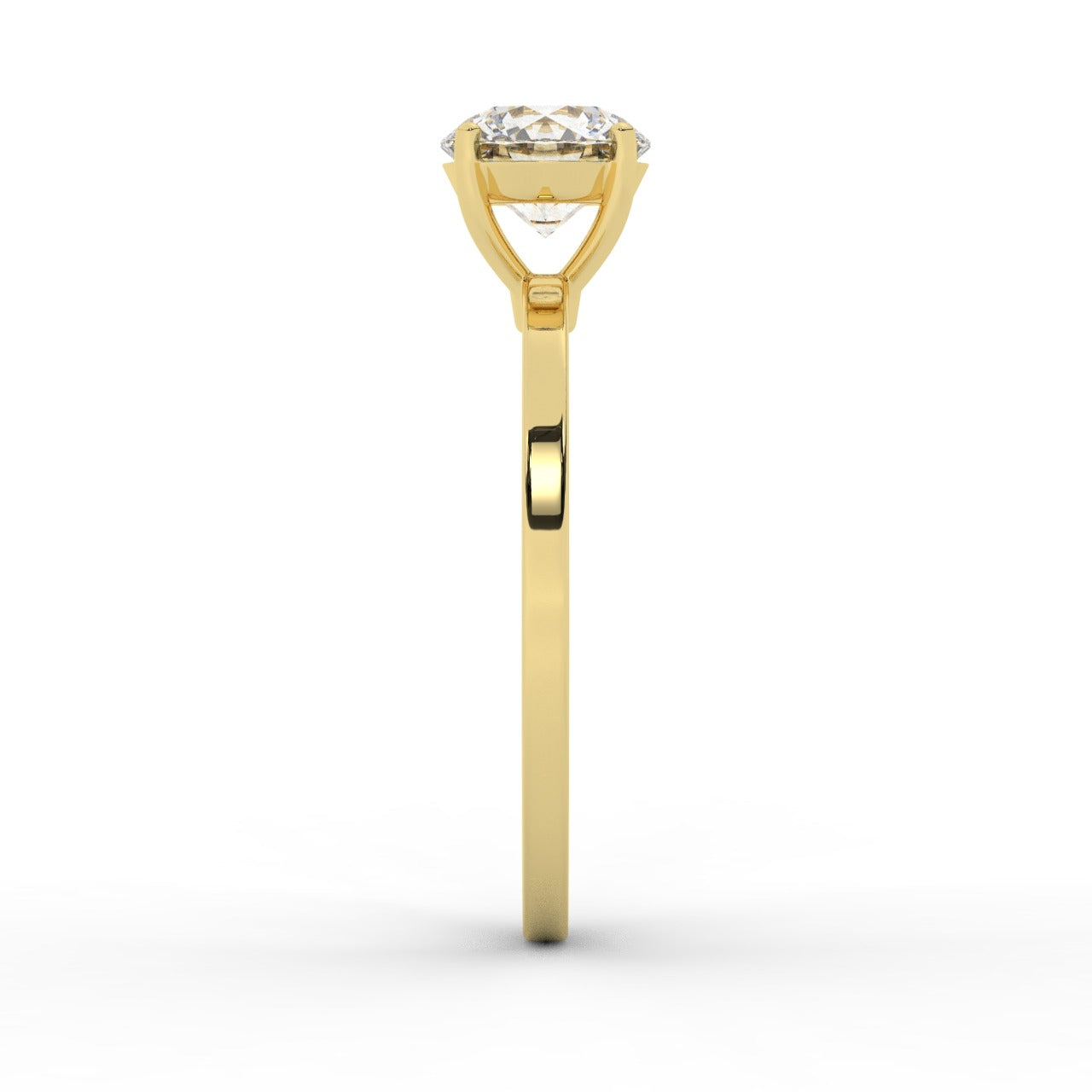 Audrey Diamond Ring - Yellow Gold 6.5mm#Metal Colour_Yellow Gold#Stone Size_6.5mm