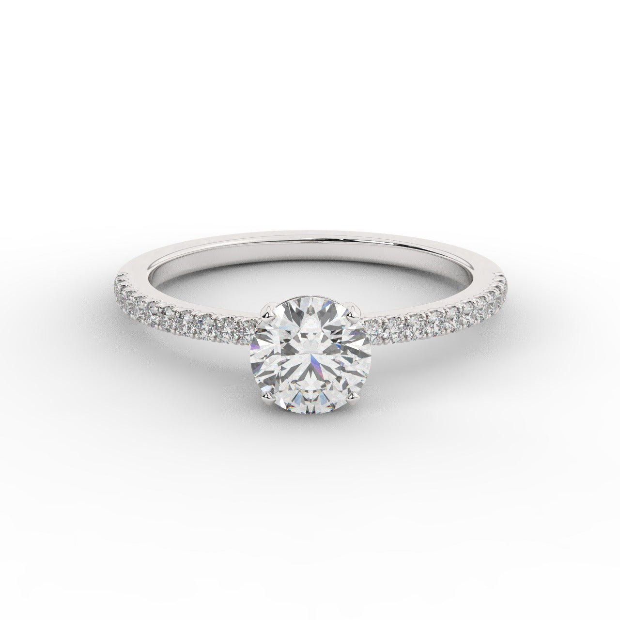 Grace Diamond Ring - White Gold 5.85mm#Metal Colour_White Gold#Stone Size_5.85mm
