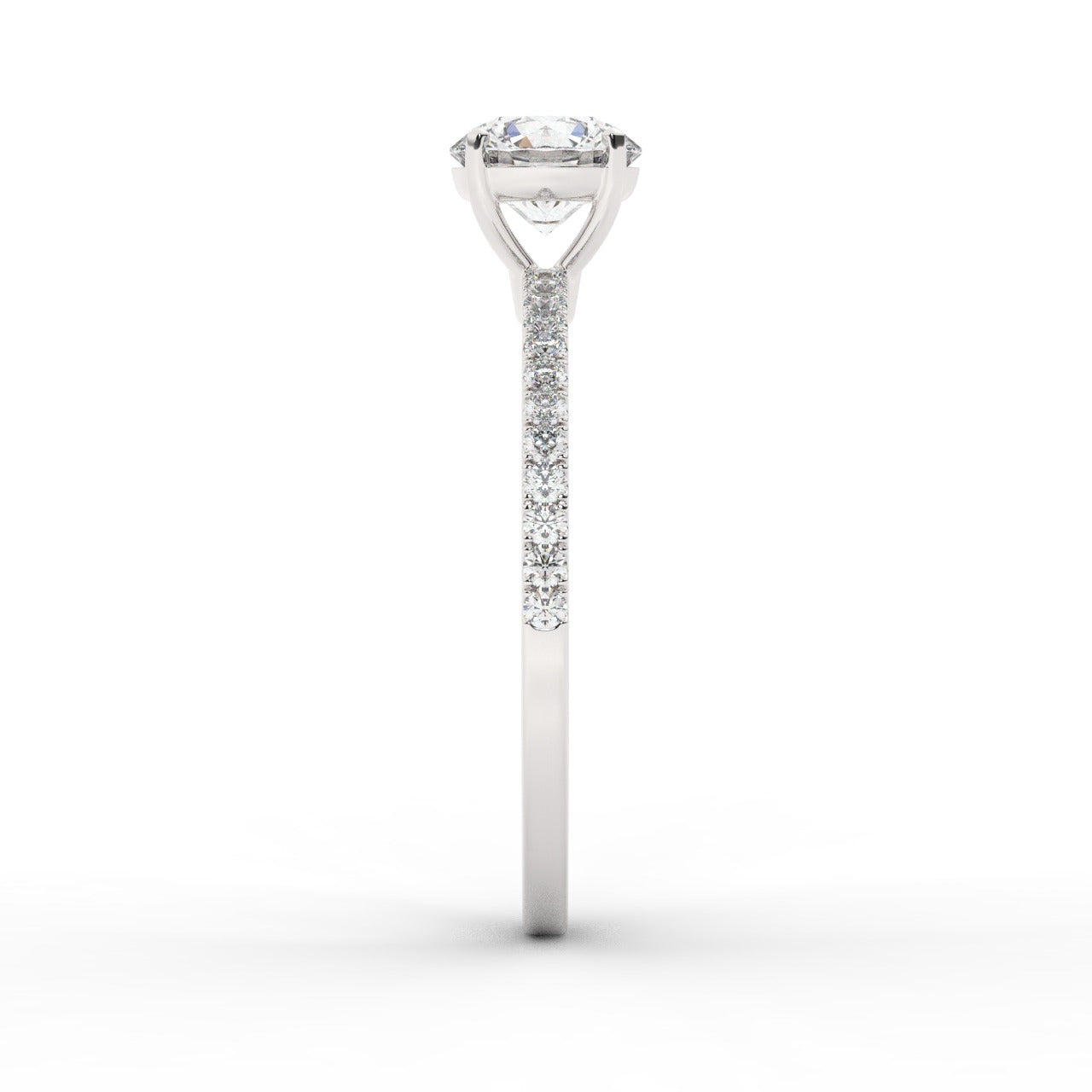 Grace Diamond Ring - White Gold 5.85mm#Metal Colour_White Gold#Stone Size_5.85mm