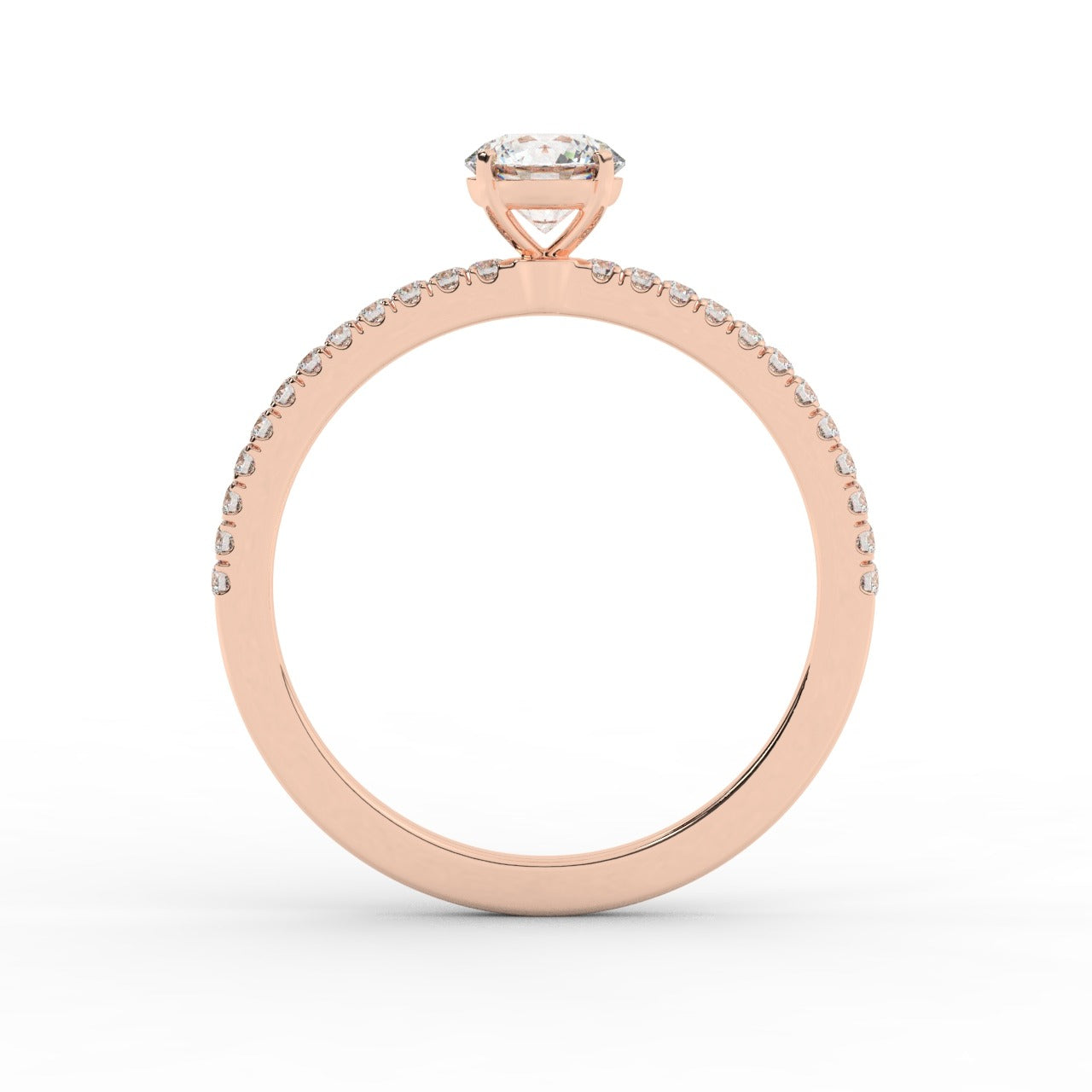 Grace Diamond Ring - Rose Gold 5mm#Metal Colour_Rose Gold#Stone Size_5mm