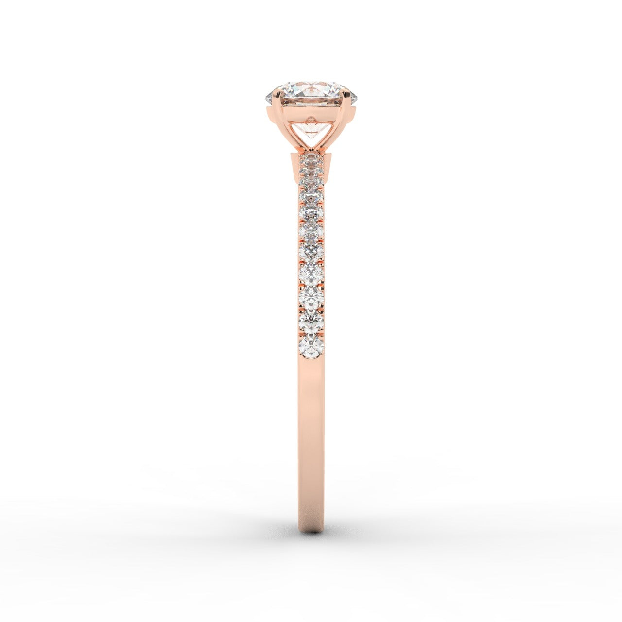 Grace Diamond Ring - Rose Gold 5mm#Metal Colour_Rose Gold#Stone Size_5mm