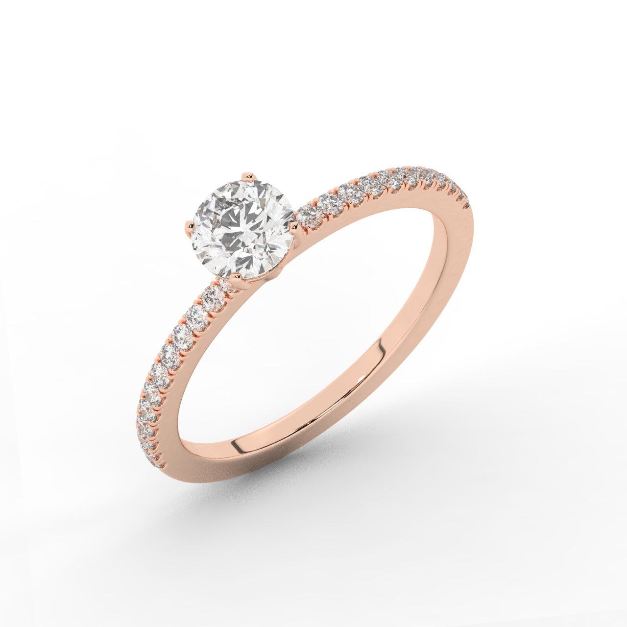Grace Diamond Ring - Rose Gold 5mm#Metal Colour_Rose Gold#Stone Size_5mm