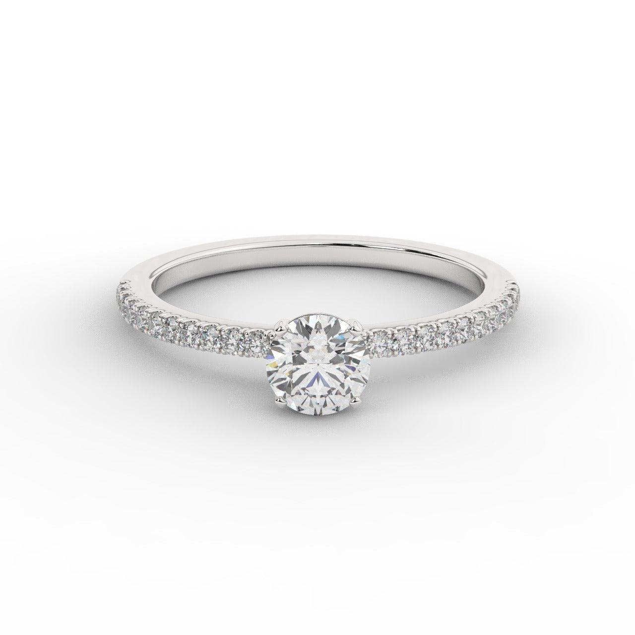 Grace Diamond Ring - White Gold 5mm#Metal Colour_White Gold#Stone Size_5mm