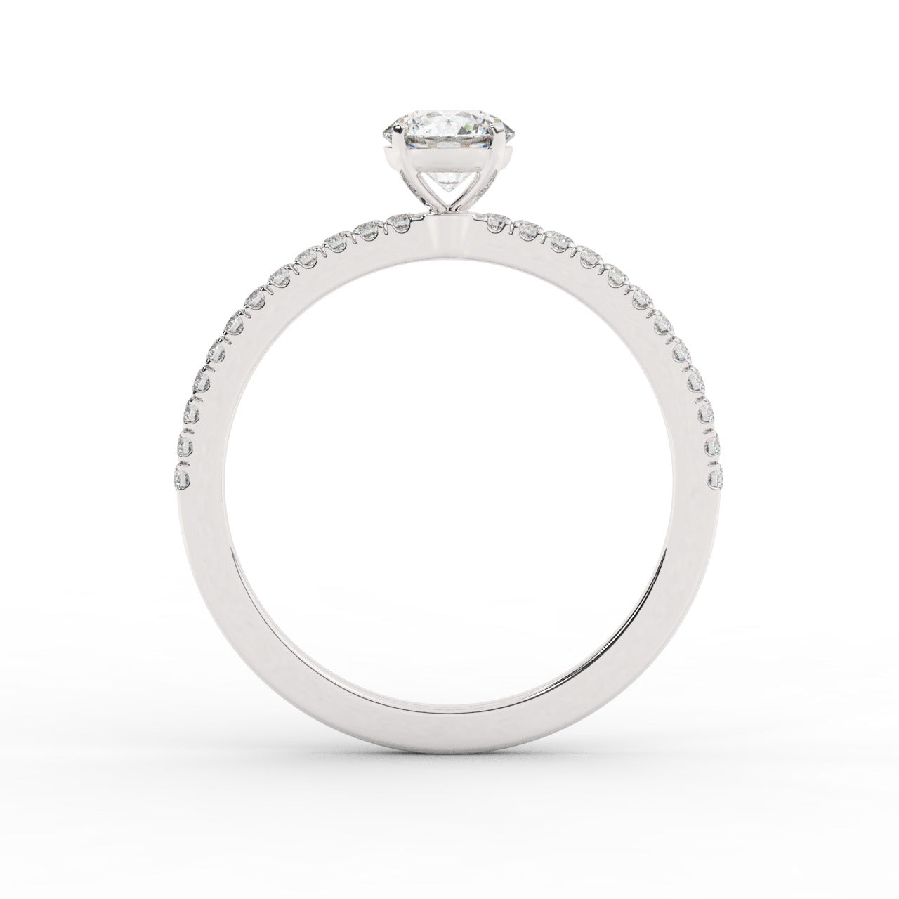 Grace Diamond Ring - White Gold 5mm#Metal Colour_White Gold#Stone Size_5mm