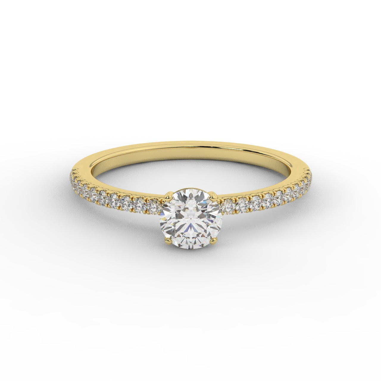 Grace Diamond Ring - Yellow Gold 5mm#Metal Colour_Yellow Gold#Stone Size_5mm