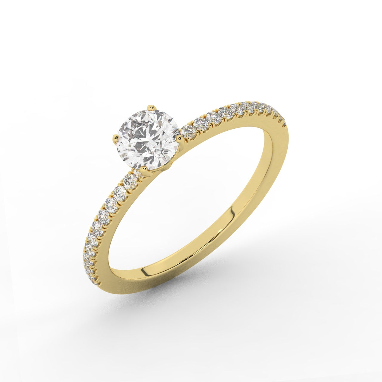 Grace Diamond Ring - Yellow Gold 5mm#Metal Colour_Yellow Gold#Stone Size_5mm