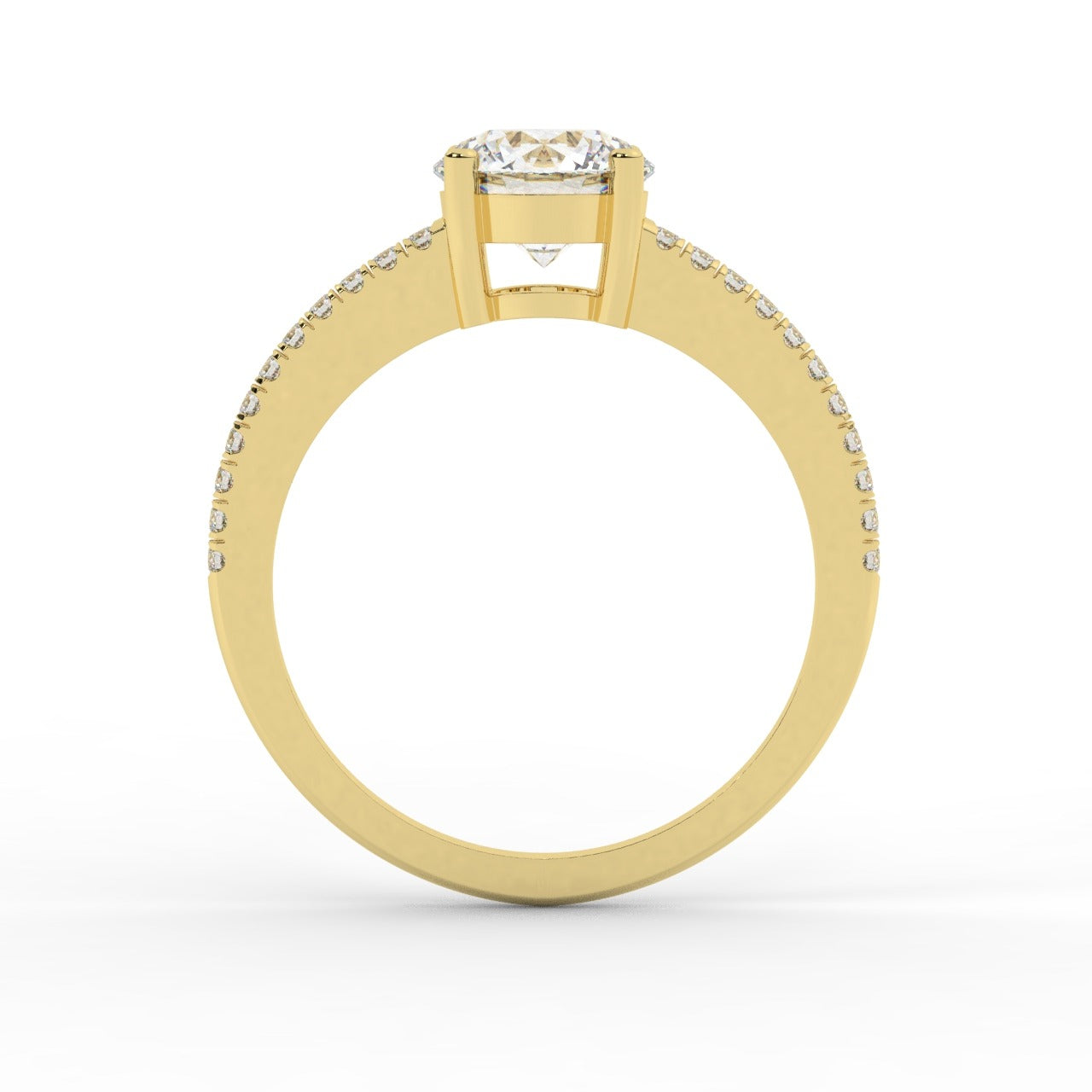 Grace Diamond Ring - Yellow Gold 6.5mm#Metal Colour_Yellow Gold#Stone Size_6.5mm