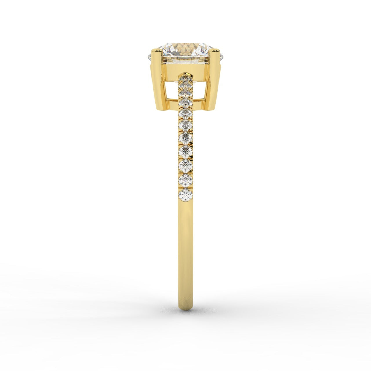 Grace Diamond Ring - Yellow Gold 6.5mm#Metal Colour_Yellow Gold#Stone Size_6.5mm