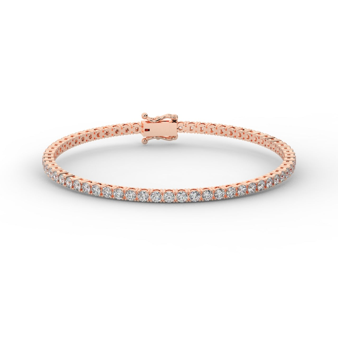 Marilyn Diamond Tennis Bracelet - Rose Gold 2.7mm#Metal Colour_Rose Gold#Stone Size_2.7mm