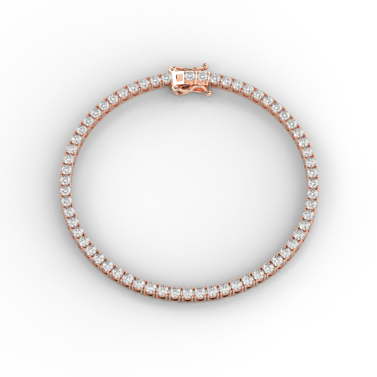 Marilyn Diamond Tennis Bracelet - Rose Gold 2.7mm#Metal Colour_Rose Gold#Stone Size_2.7mm