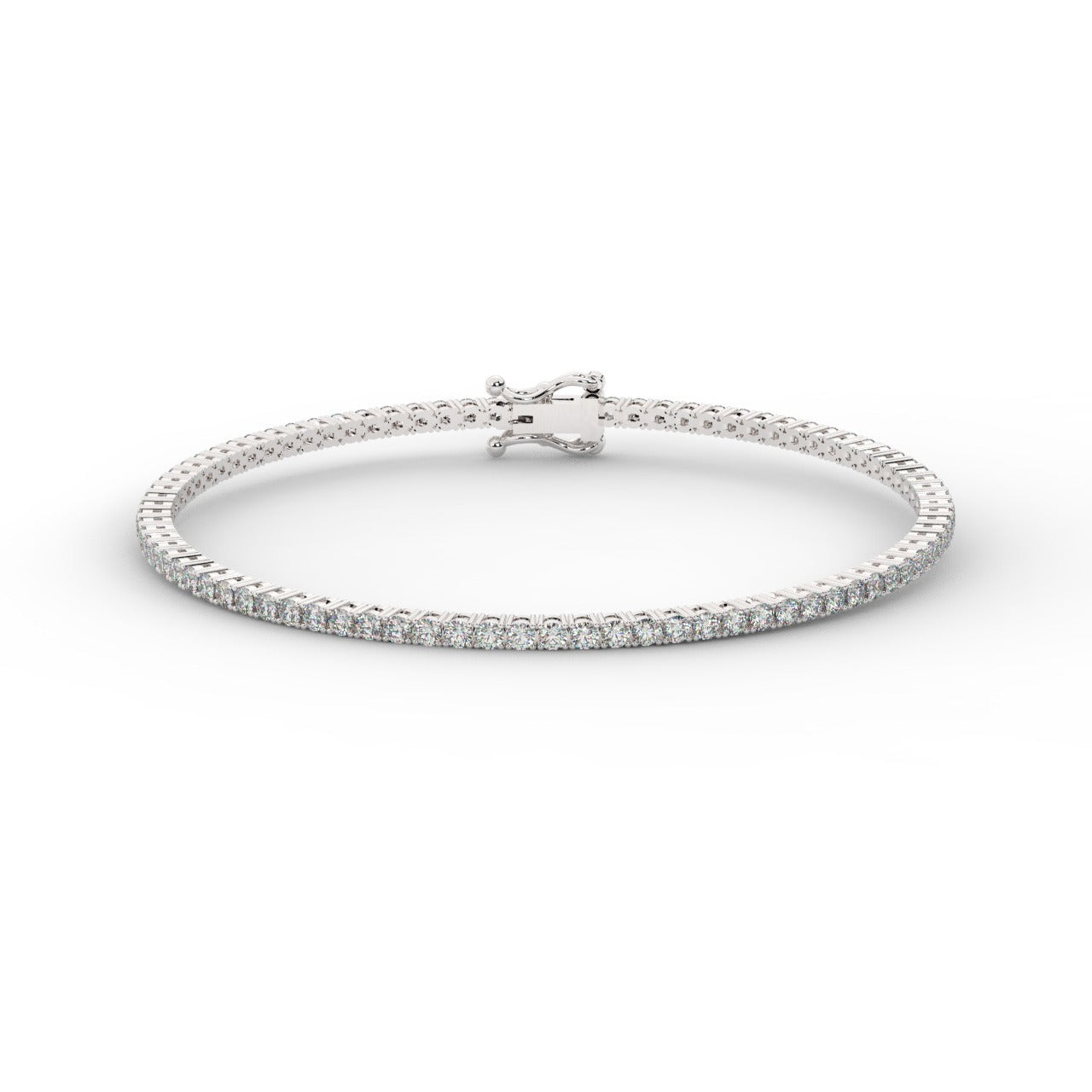 Marilyn Diamond Tennis Bracelet - White Gold 2mm#Metal Colour_White Gold#Stone Size_2mm