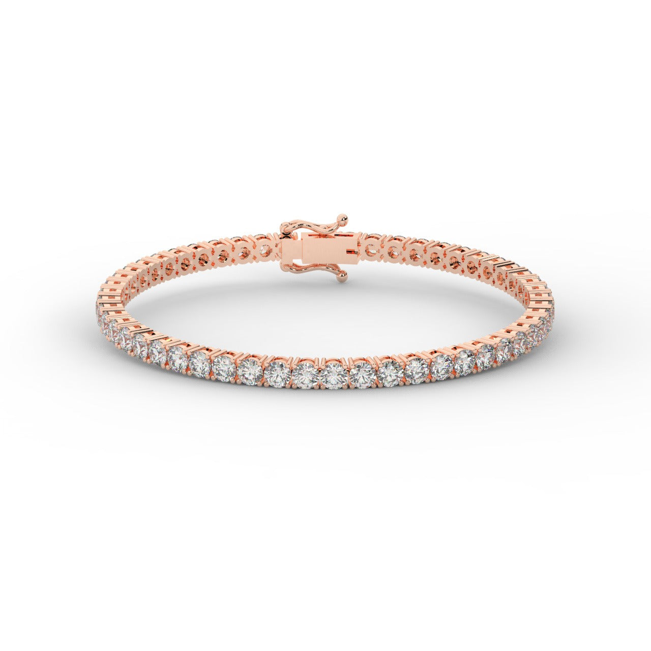 Marilyn Diamond Tennis Bracelet - Rose Gold 3.3mm#Metal Colour_Rose Gold#Stone Size_3.3mm