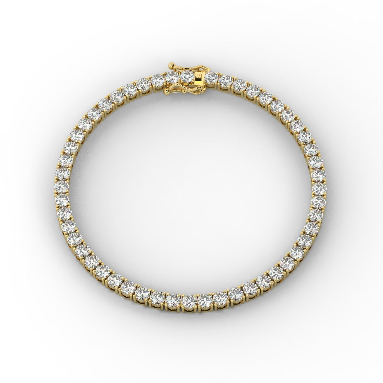 Marilyn Diamond Tennis Bracelet - Yellow Gold 3.3mm#Metal Colour_Yellow Gold#Stone Size_3.3mm