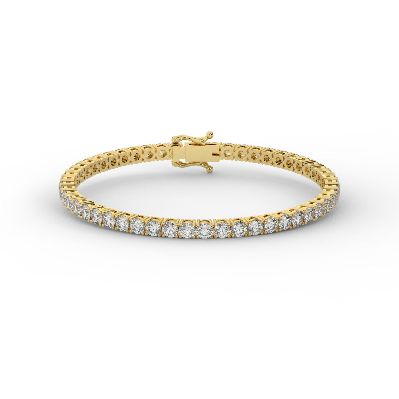 Marilyn Diamond Tennis Bracelet - Yellow Gold 3.3mm#Metal Colour_Yellow Gold#Stone Size_3.3mm