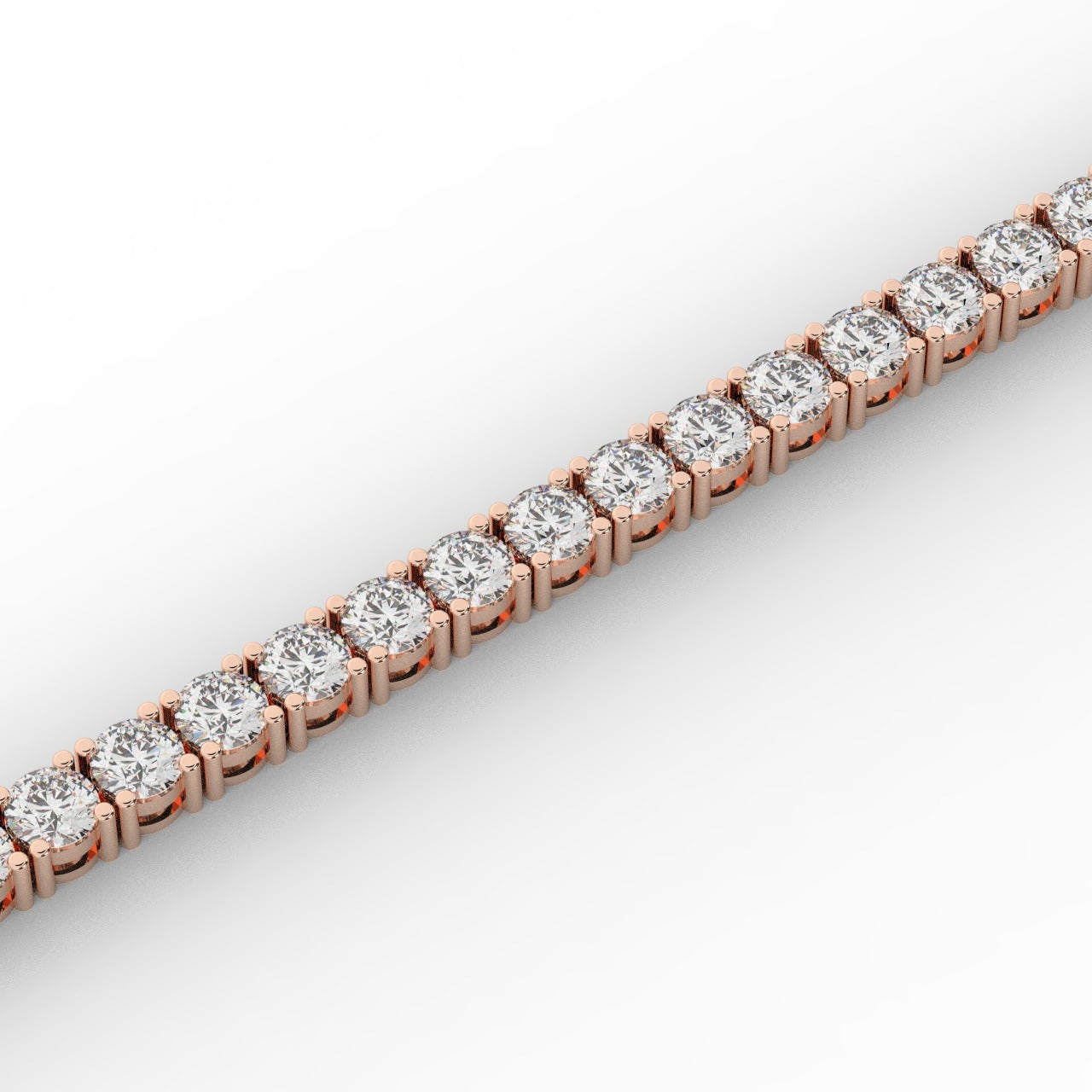 Marilyn Diamond Tennis Bracelet - Rose Gold 3.7mm#Metal Colour_Rose Gold#Stone Size_3.7mm